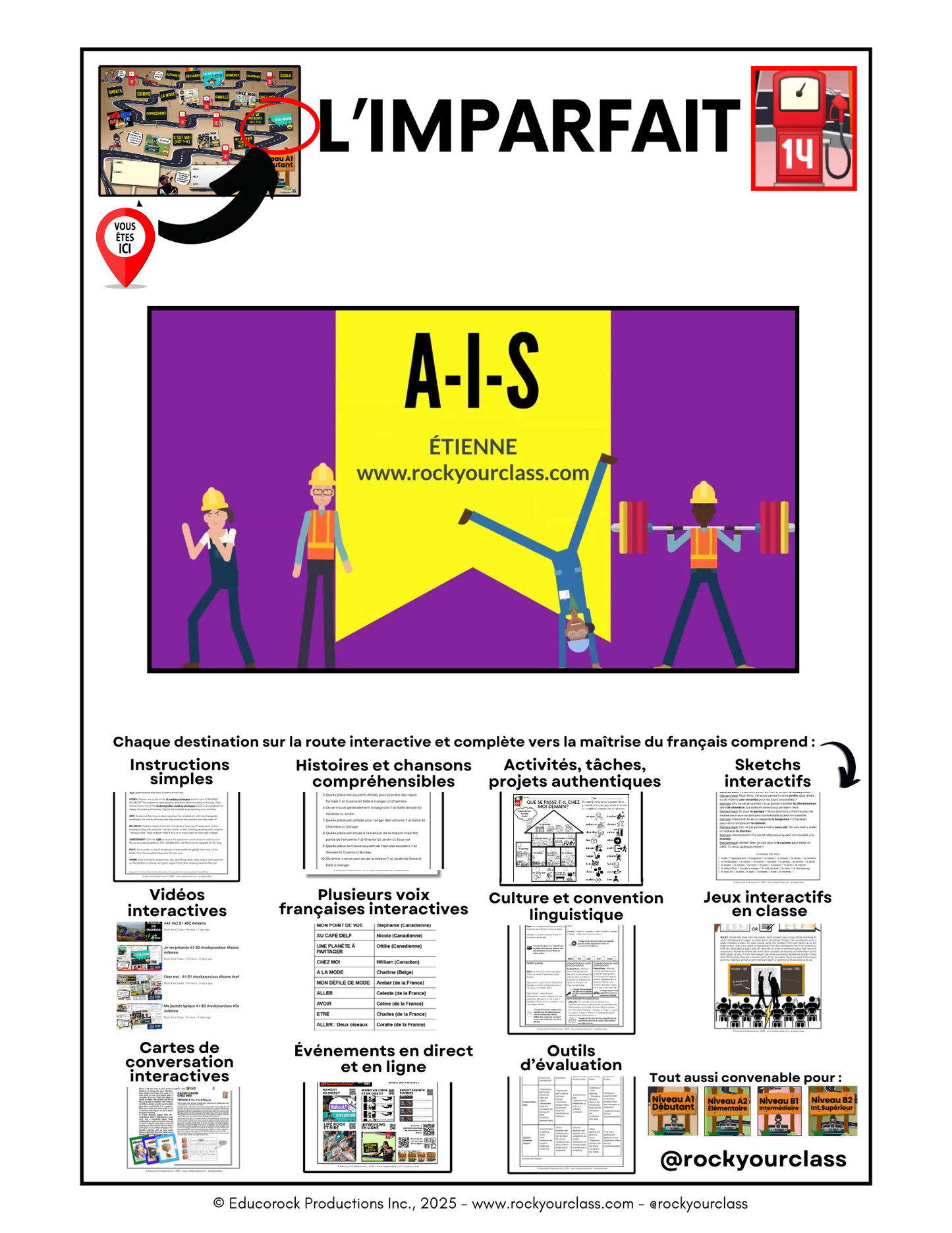 R14 - L'IMPARFAIT (Pré-A1 beginner to B2 intermediate/advanced levels) FULL FOREVER RESOURCE PLATFORM ACCESS