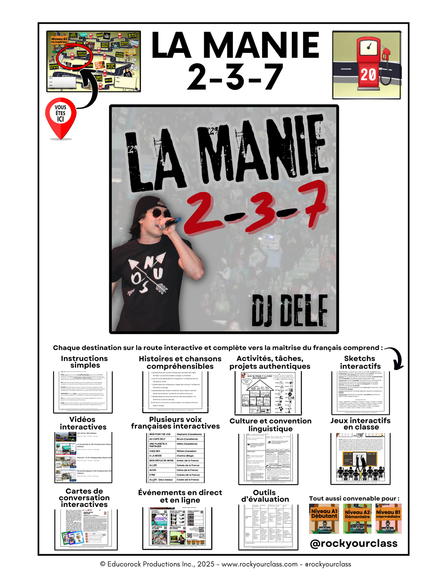 R20 - LA MANIE 2-3-7 (Pré-A1 beginner to B2 intermediate/advanced levels) FULL FOREVER RESOURCE PLATFORM ACCESS
