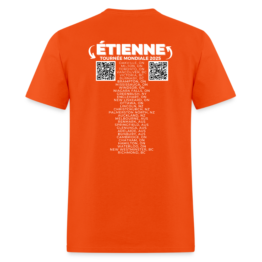 ÉTIENNE 2025 Official World Tour Men's T-Shirt | GILDAN 5000 - orange