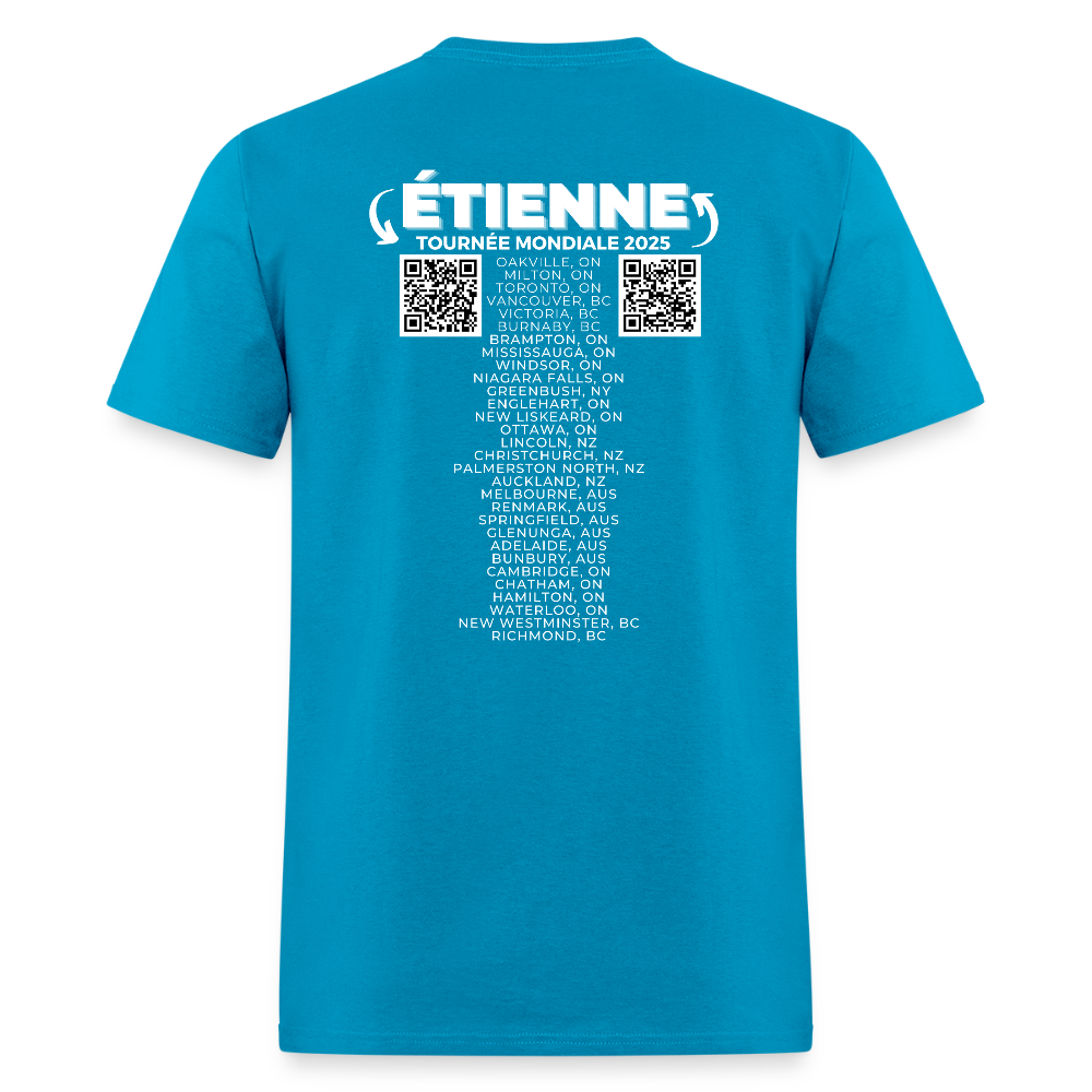 ÉTIENNE 2025 Official World Tour Men's T-Shirt | GILDAN 5000 - turquoise