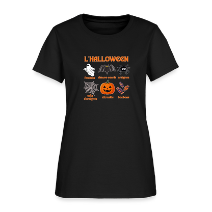 French HALLOWEEN Women's T-Shirt - black