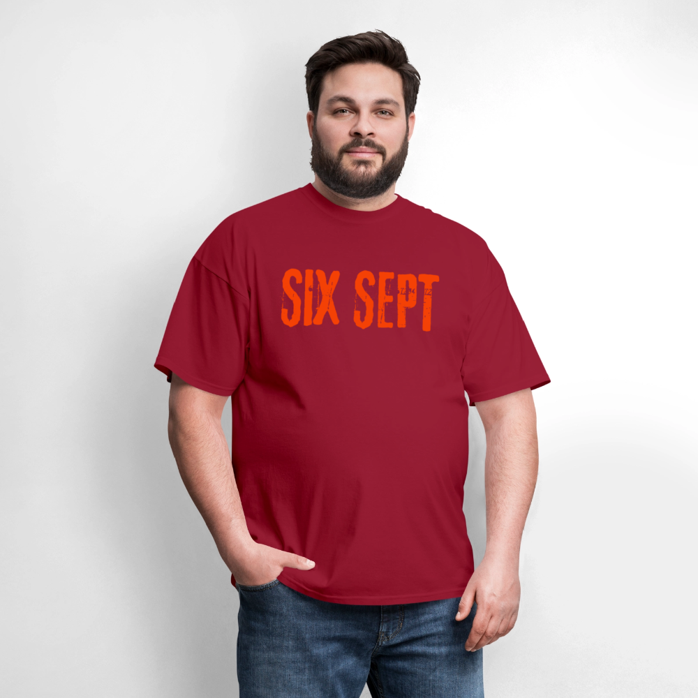 SIX SEPT Men's T-Shirt | GILDAN 5000 - dark red