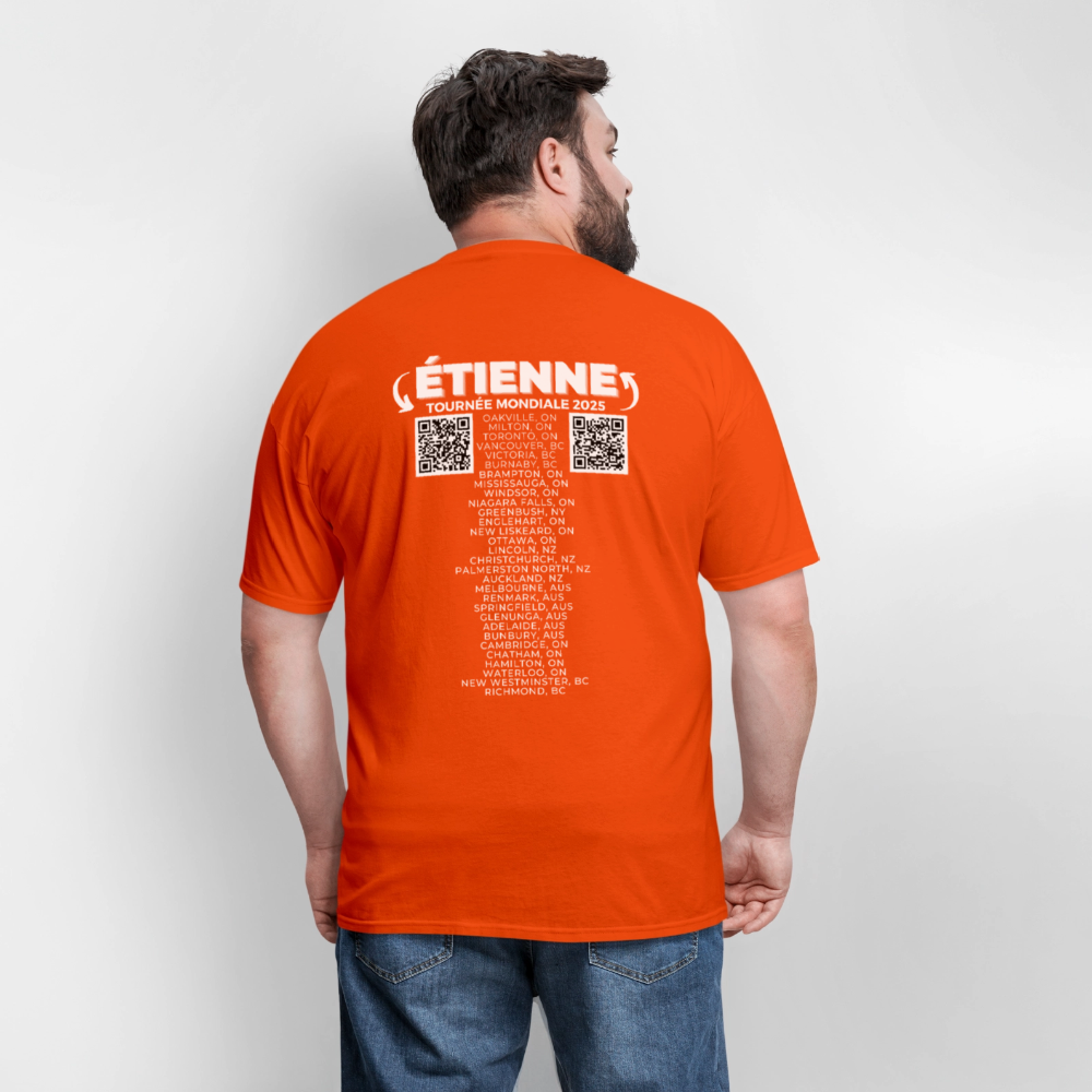 ÉTIENNE 2025 Official World Tour Men's T-Shirt | GILDAN 5000 - orange