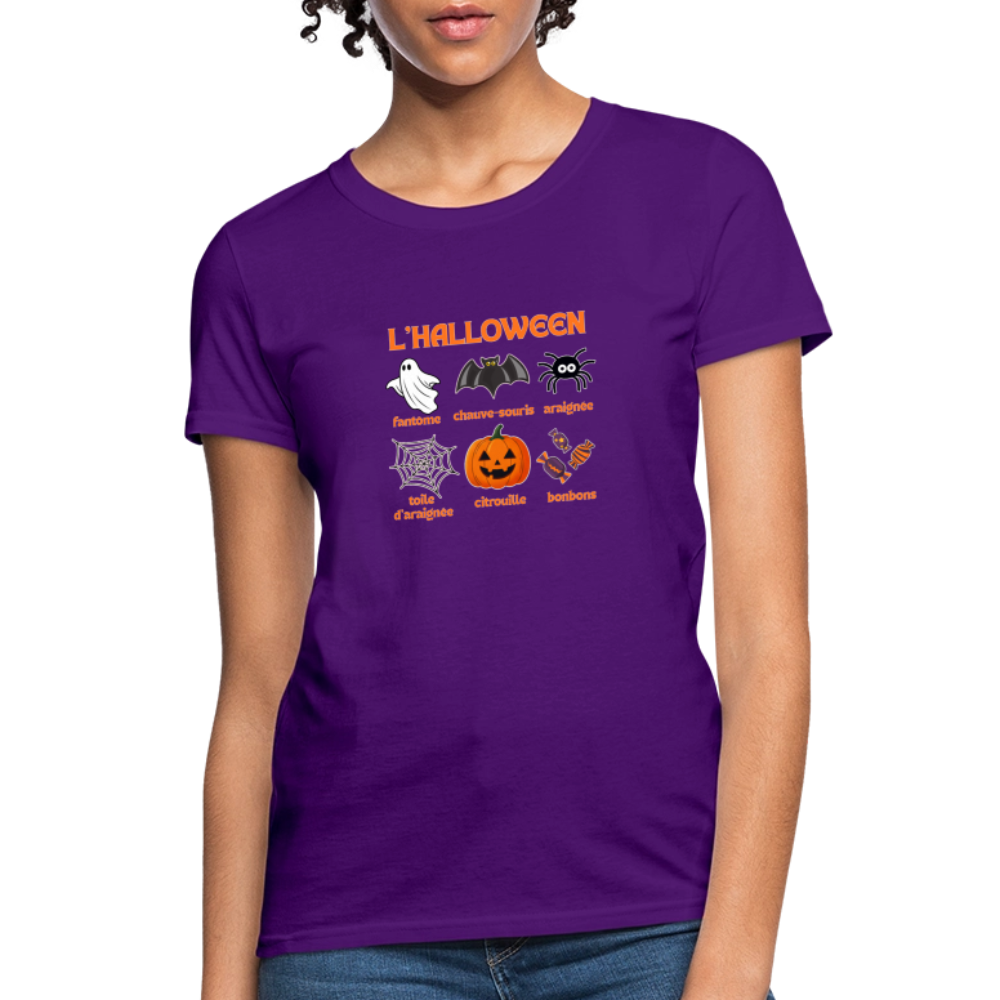 French HALLOWEEN Women's T-Shirt - purple