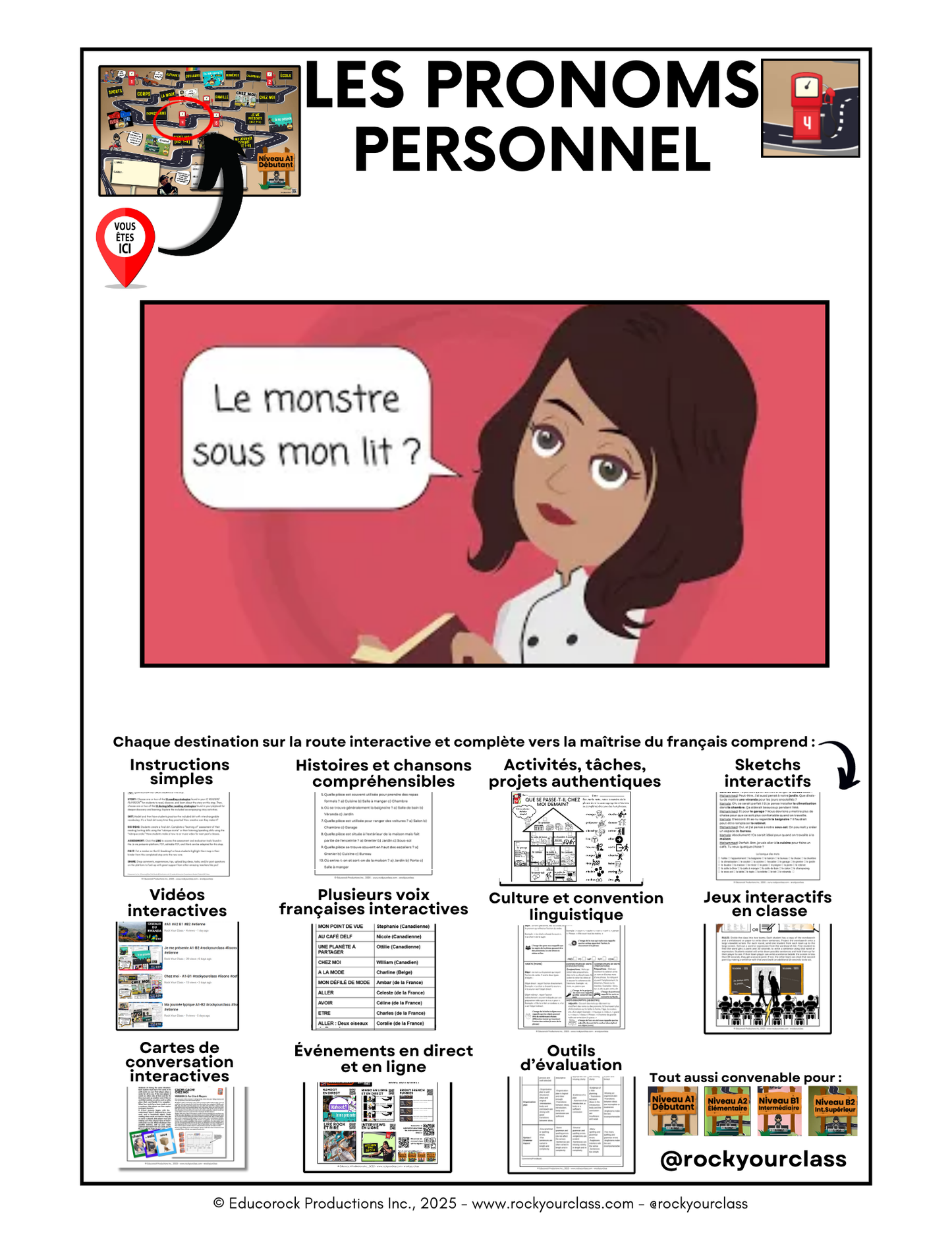R4 - LES PRONOMS, LES VERBES EN -ER, -IR et -RE (Pré-A1 beginner to B2 advanced levels) FULL FOREVER RESOURCE PLATFORM ACCESS