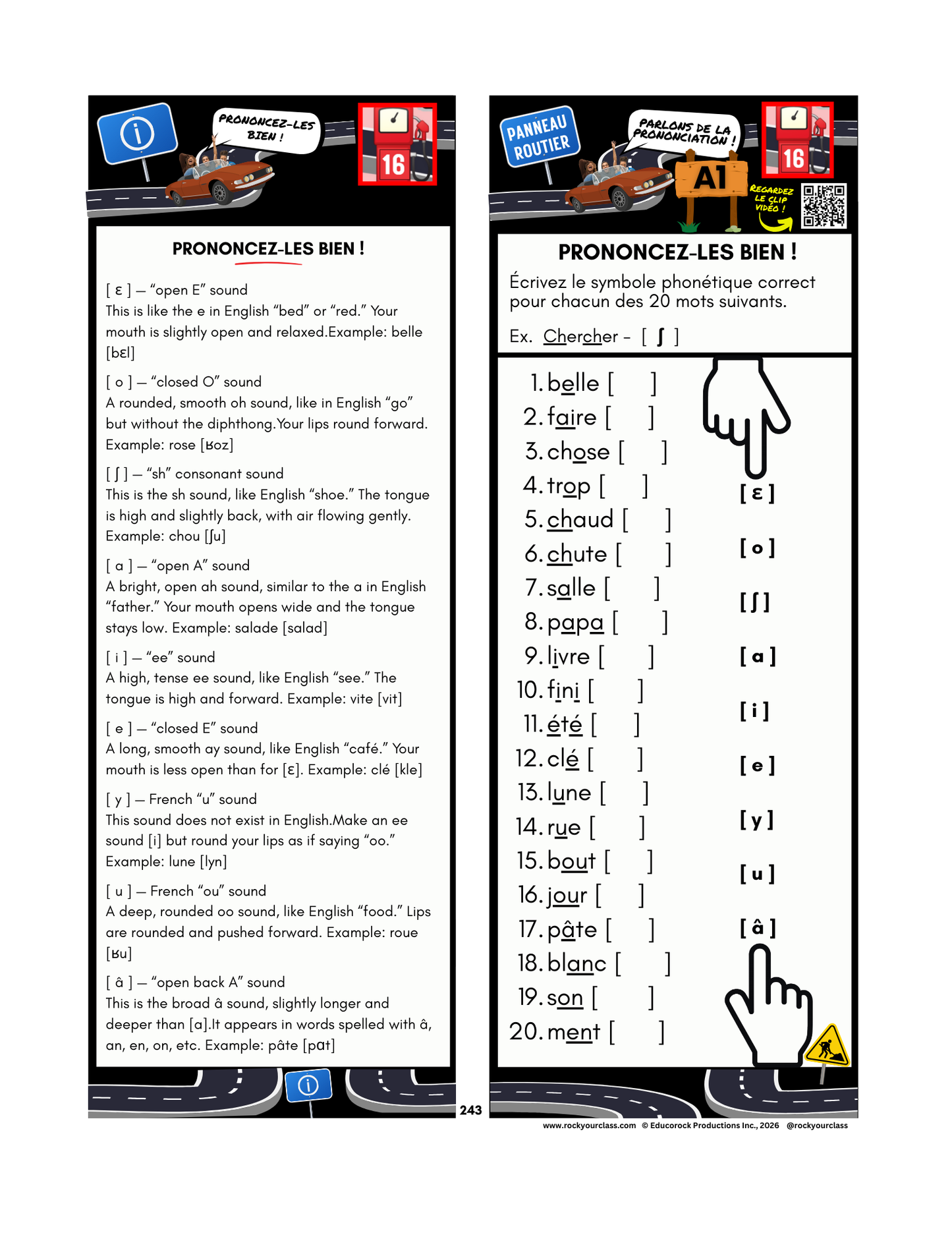 R16 - PRONONCEZ-LES BIEN ! (Pré-A1 beginner to B2 intermediate/advanced levels) FULL FOREVER RESOURCE PLATFORM ACCESS