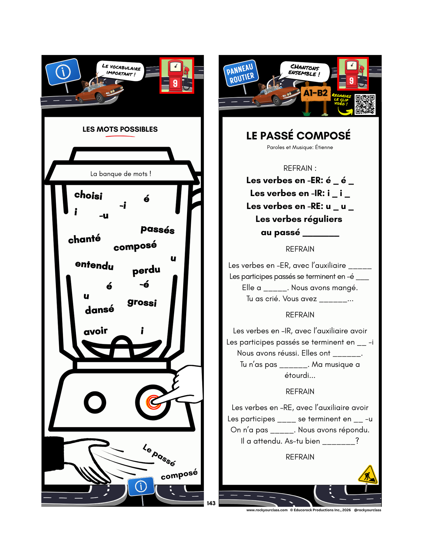 R9 - LE PASSÉ COMPOSÉ, DR & MRS VANDERTRAMP (Pré-A1 beginner to B2 intermediate/advanced levels) FULL FOREVER RESOURCE PLATFORM ACCESS
