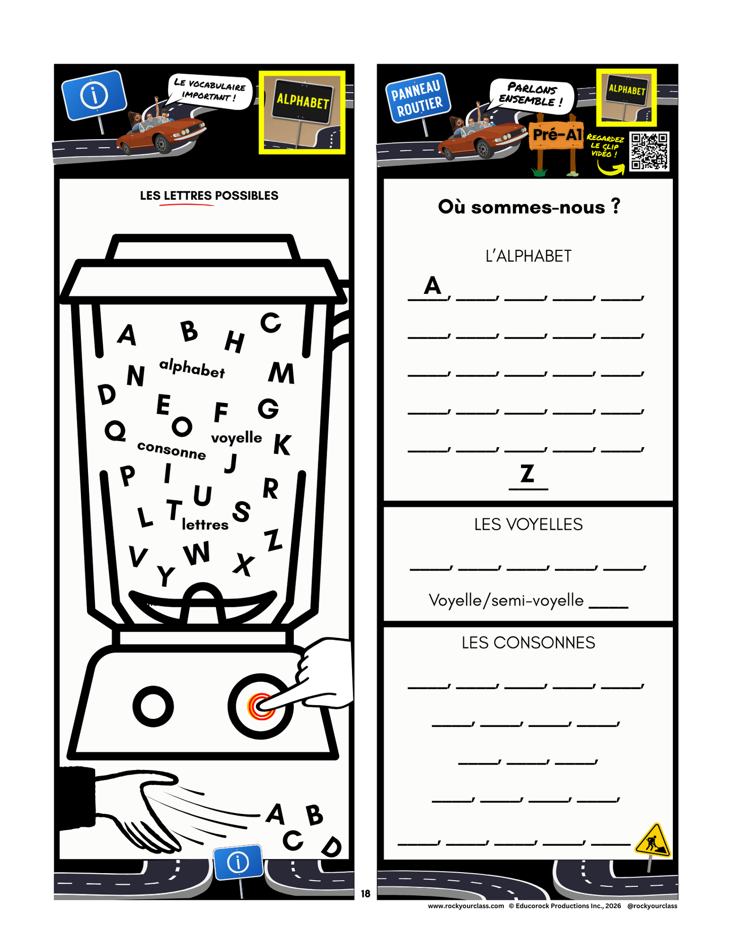 ALPHABET (Pré-A1 beginner to B2 advanced levels) FULL FOREVER RESOURCE PLATFORM ACCESS