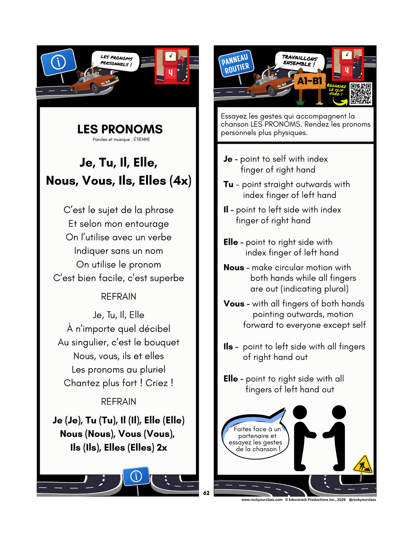R4 - LES PRONOMS, LES VERBES EN -ER, -IR et -RE (Pré-A1 beginner to B2 advanced levels) FULL FOREVER RESOURCE PLATFORM ACCESS