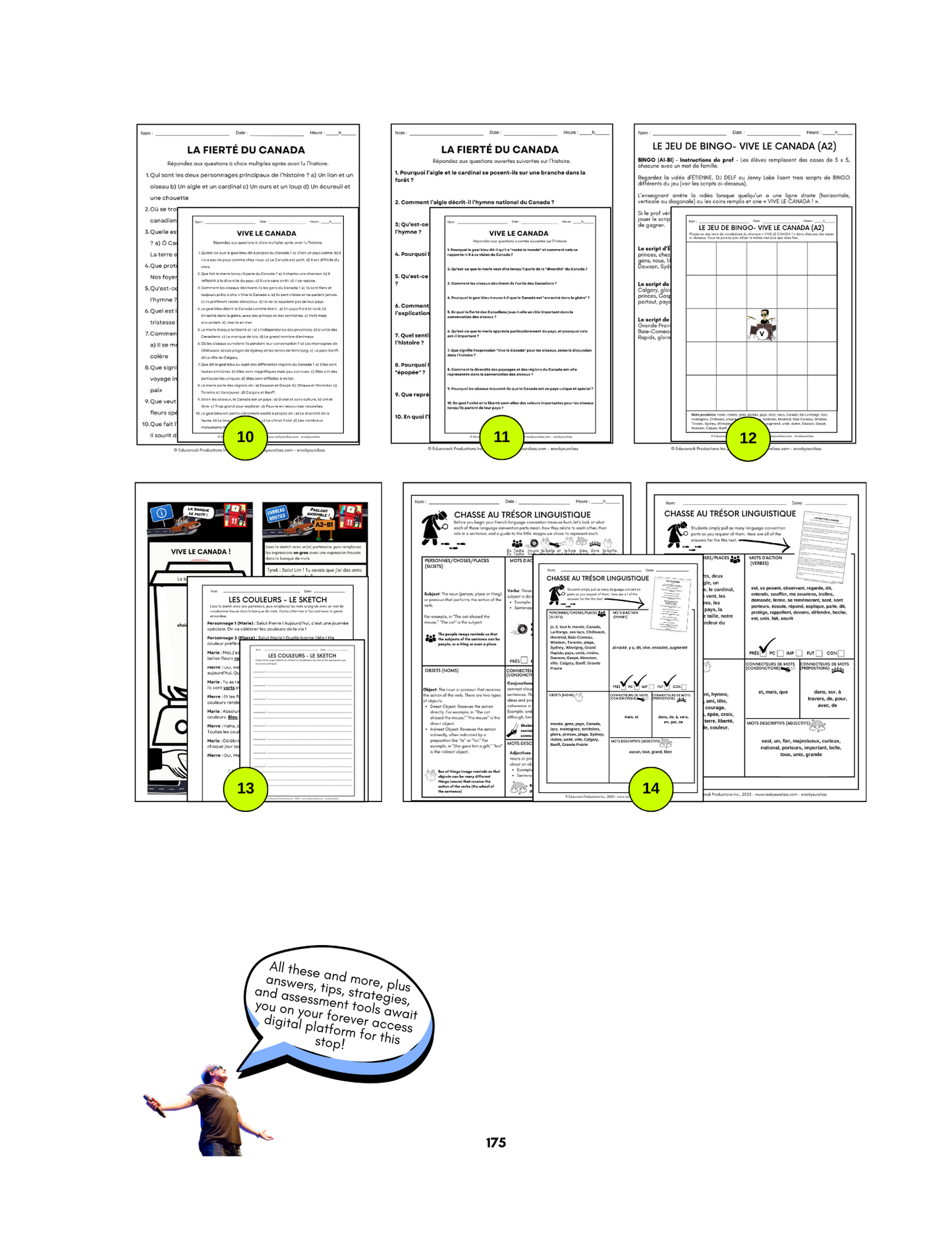 R11 - LE CANADA (Pré-A1 beginner to B2 intermediate/advanced levels) FULL FOREVER RESOURCE PLATFORM ACCESS