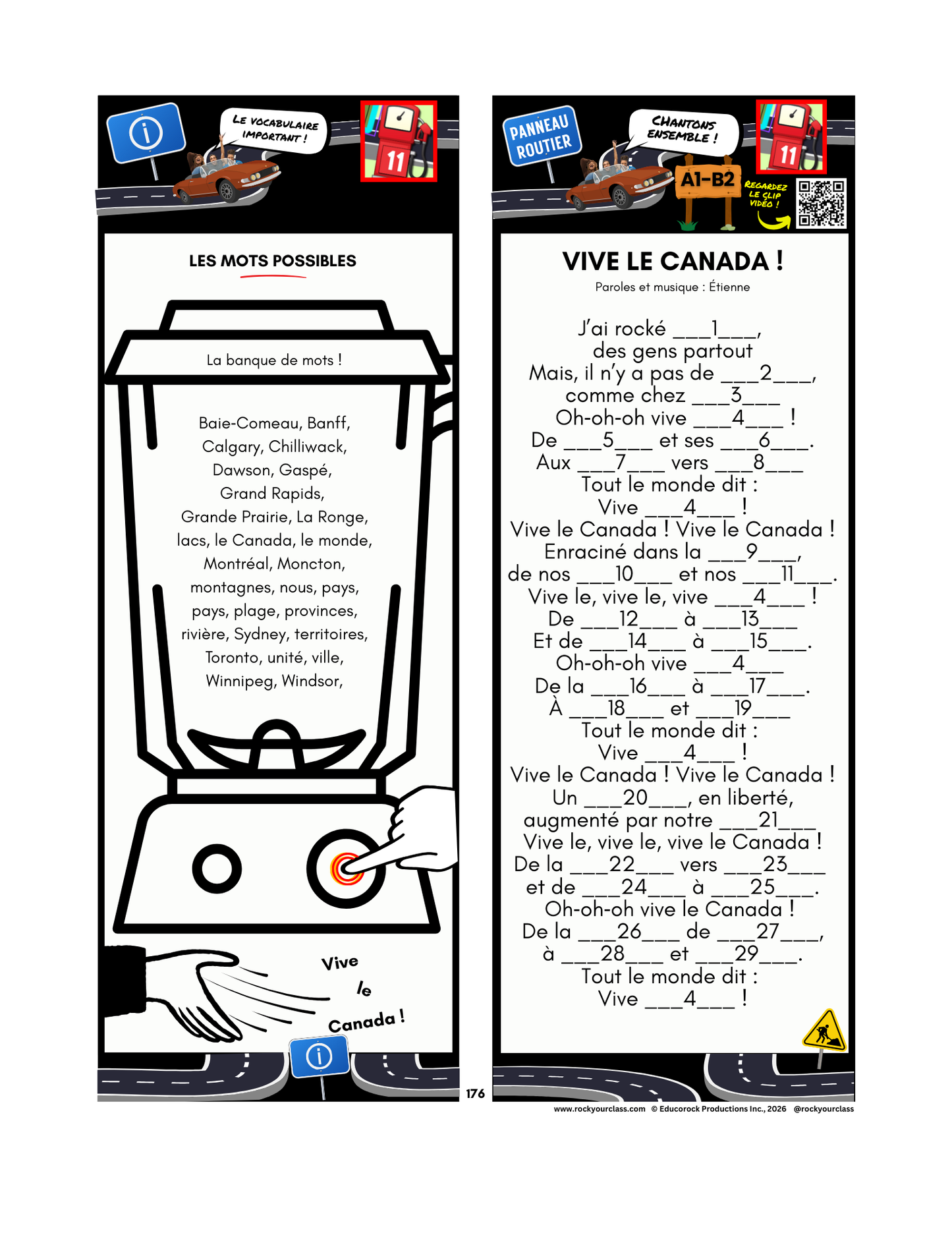 R11 - LE CANADA (Pré-A1 beginner to B2 intermediate/advanced levels) FULL FOREVER RESOURCE PLATFORM ACCESS