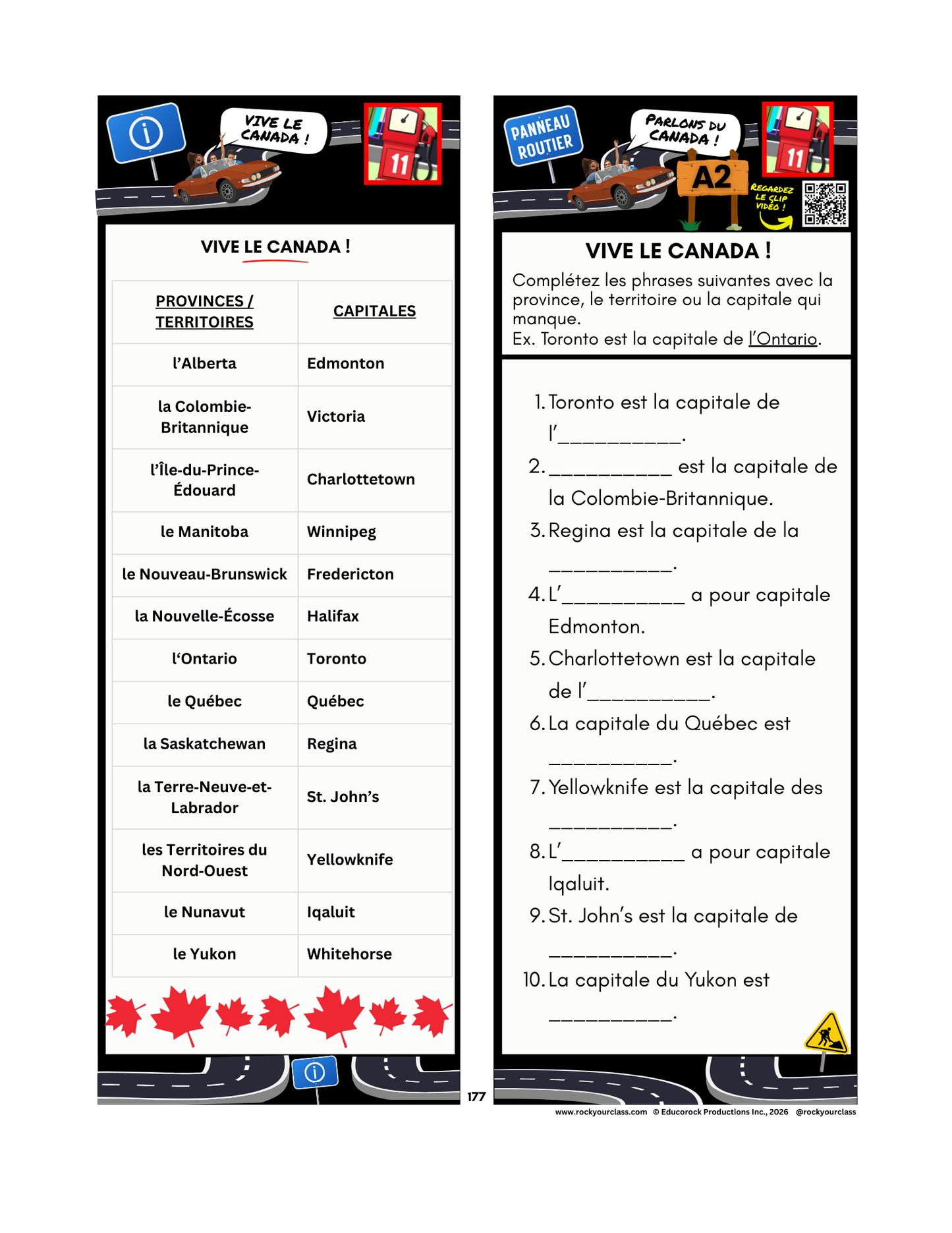 R11 - LE CANADA (Pré-A1 beginner to B2 intermediate/advanced levels) FULL FOREVER RESOURCE PLATFORM ACCESS