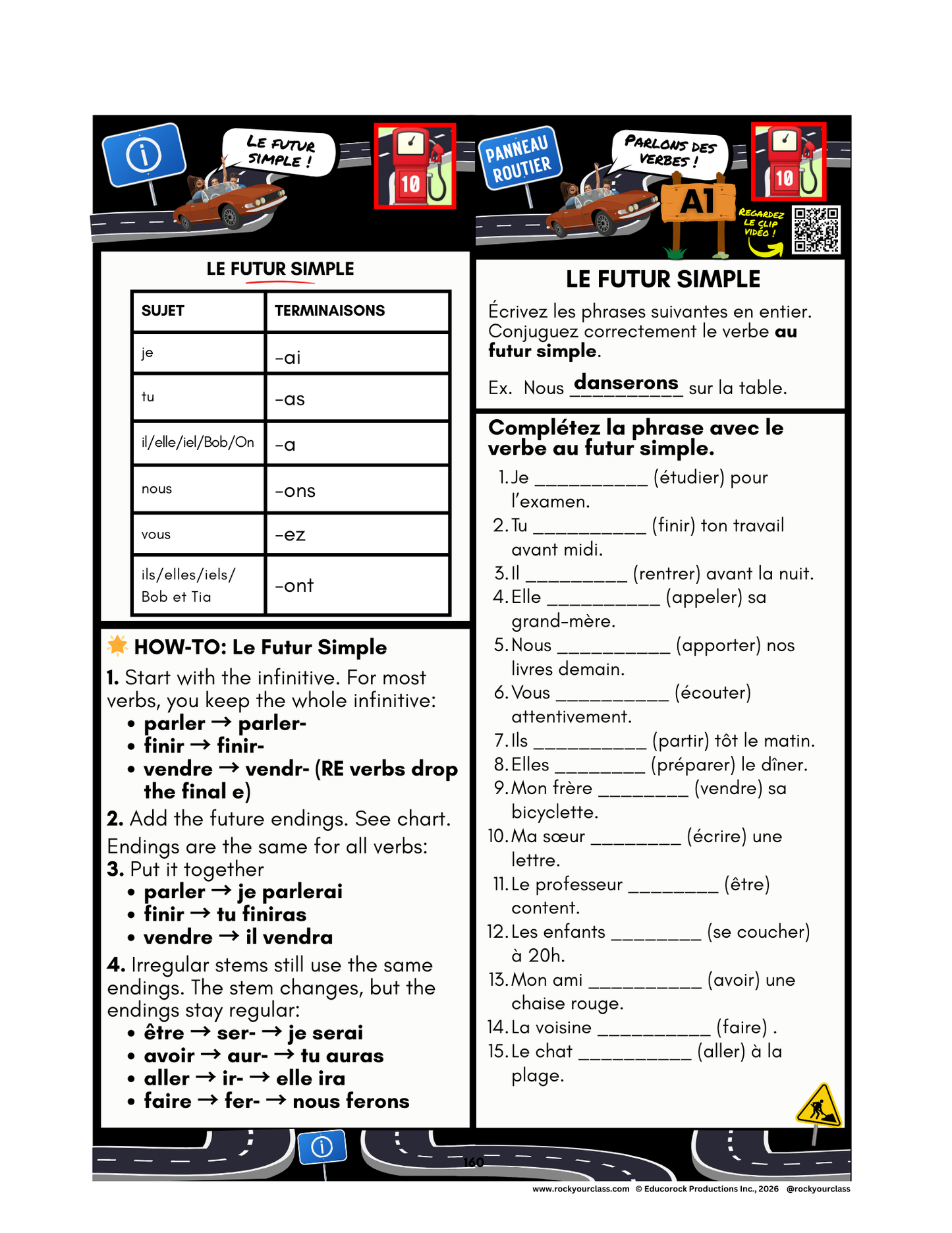 R10 - LE FUTUR SIMPLE, LE FUTUR PROCHE (Pré-A1 beginner to B1 intermediate levels) FULL FOREVER RESOURCE PLATFORM ACCESS