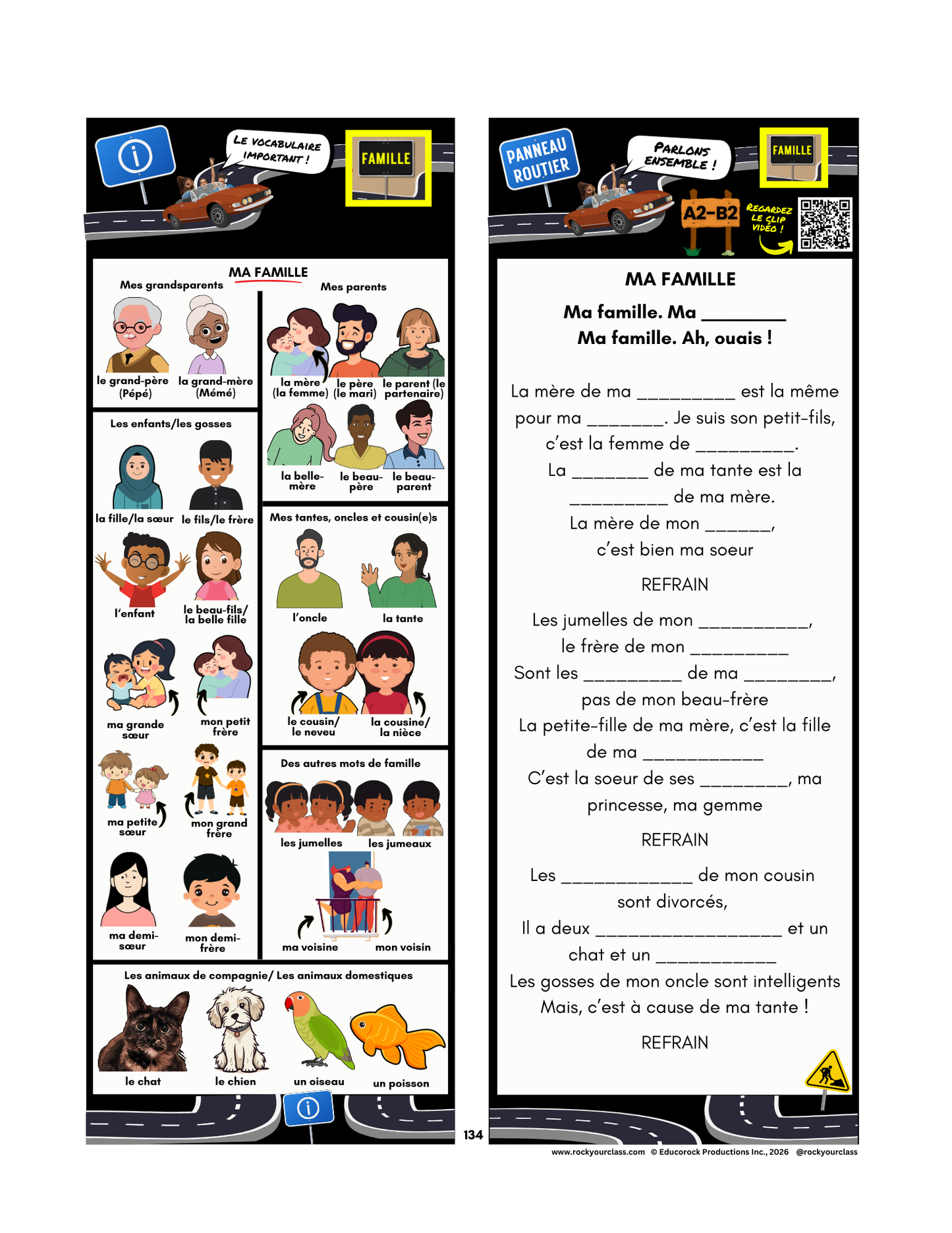 LA FAMILLE (Pré-A1 beginner to B2 advanced levels) FULL FOREVER RESOURCE PLATFORM ACCESS