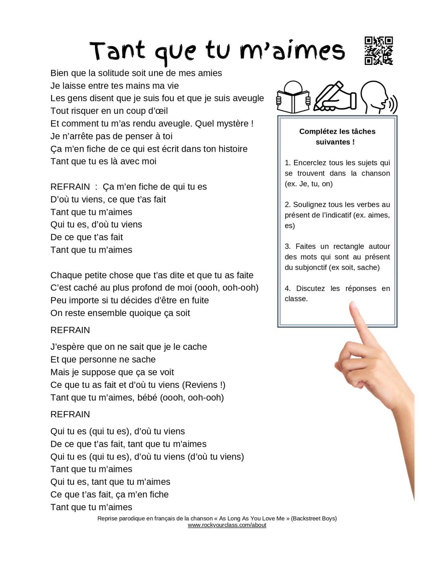 R21 - POPULAR ENGLISH SONGS IN FRENCH (Pré-A1 beginner to B2 intermediate/advanced levels) FULL FOREVER RESOURCE PLATFORM ACCESS