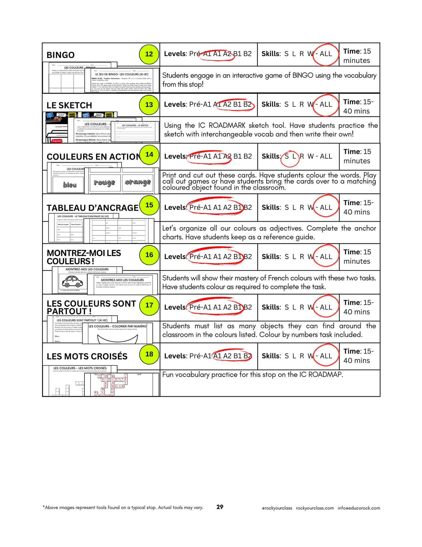 COULEURS (Pré-A1 beginner to B2 advanced levels) FULL FOREVER RESOURCE PLATFORM ACCESS
