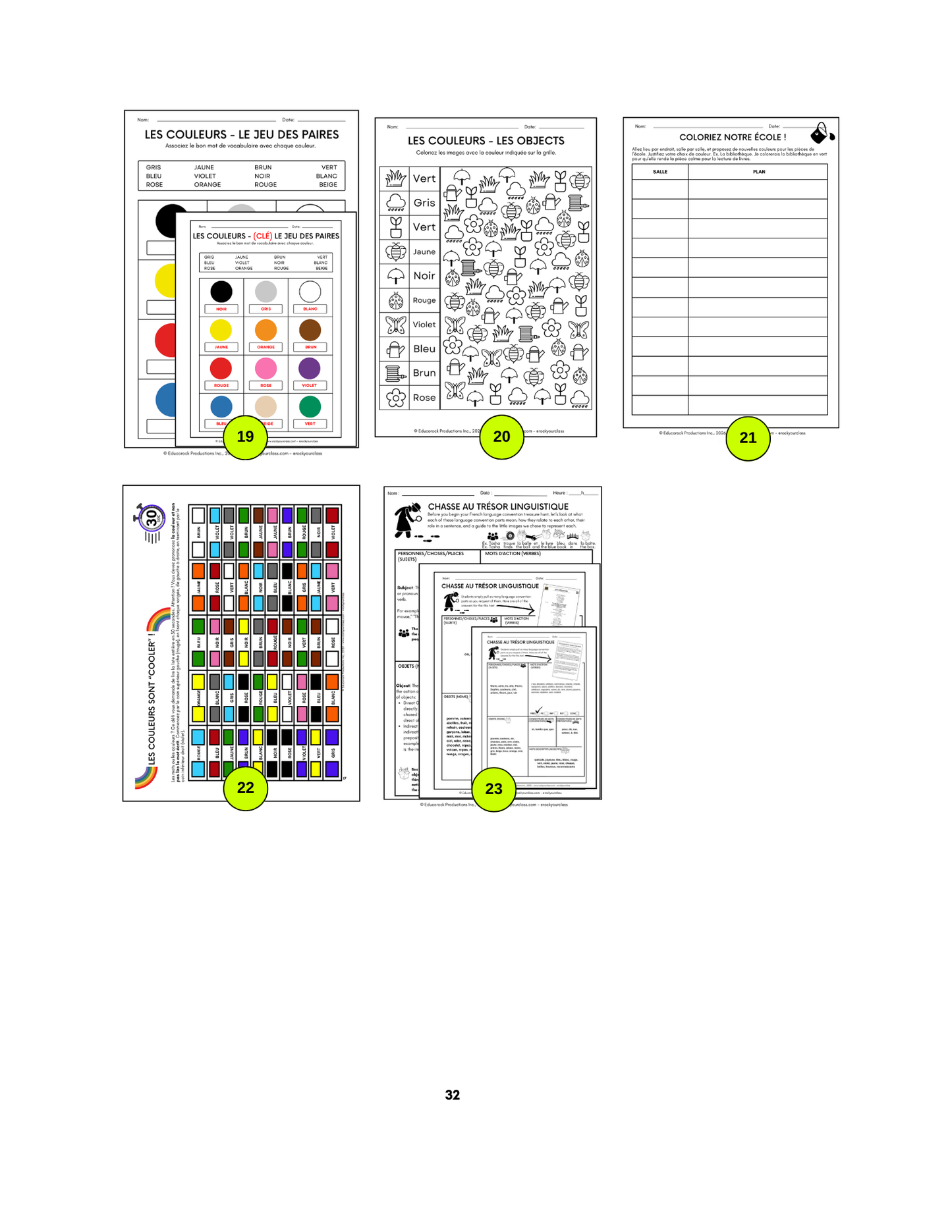 COULEURS (Pré-A1 beginner to B2 advanced levels) FULL FOREVER RESOURCE PLATFORM ACCESS
