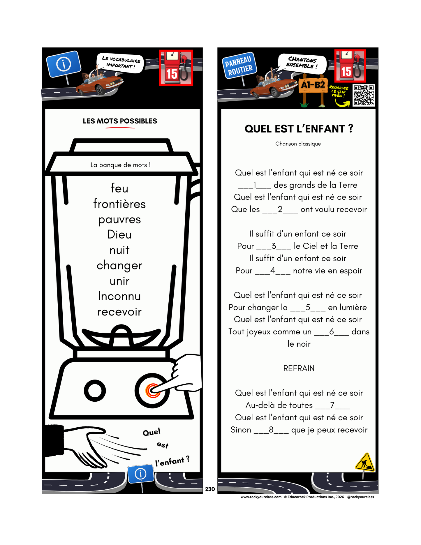 R15 - BONNE FÊTE, AU CARNAVAL, NOËL, HALLOWEEN (Pré-A1 beginner to B1 intermediate levels) FULL FOREVER RESOURCE PLATFORM ACCESS