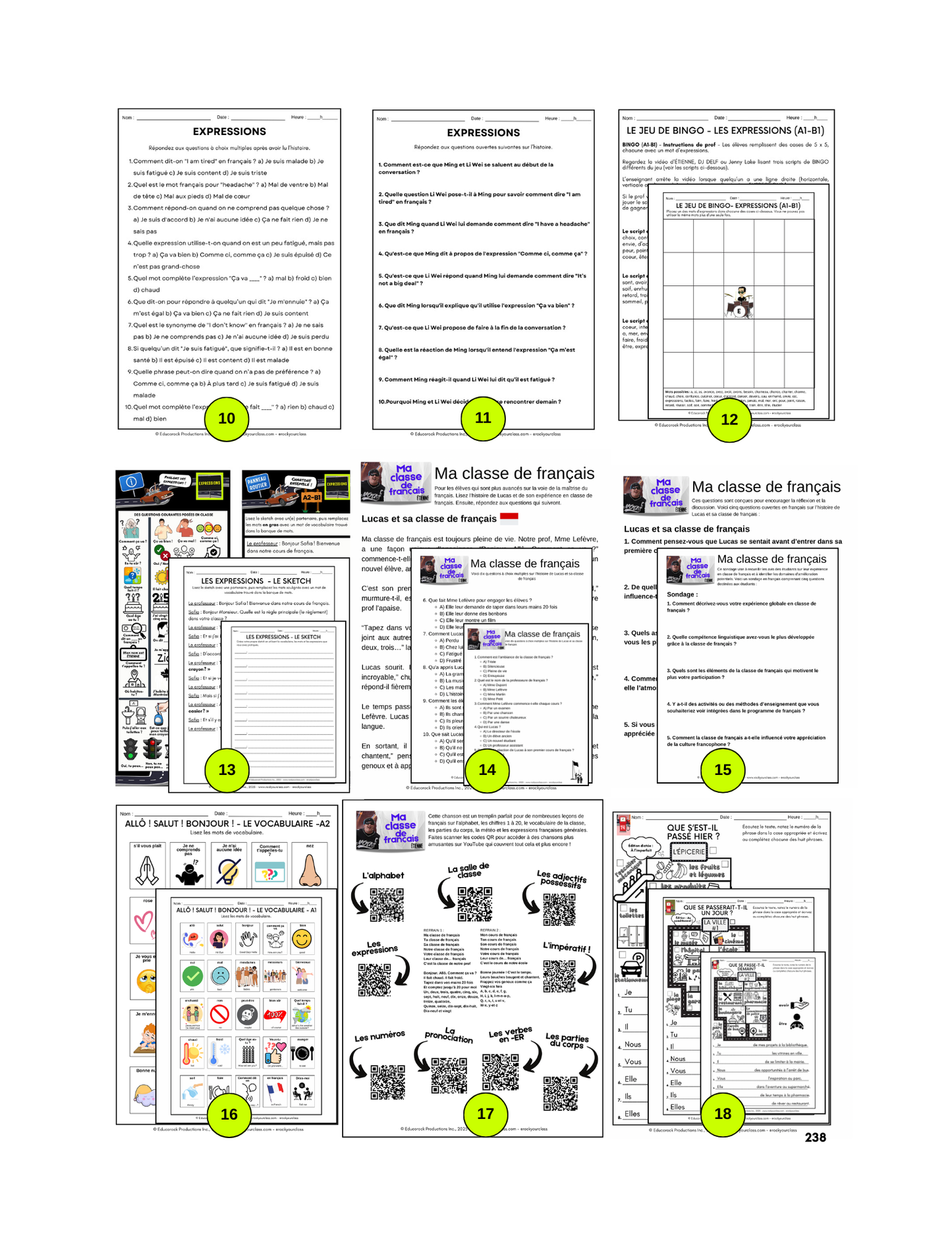 EXPRESSIONS (Pré-A1 beginner to B2 advanced levels) FULL FOREVER RESOURCE PLATFORM ACCESS