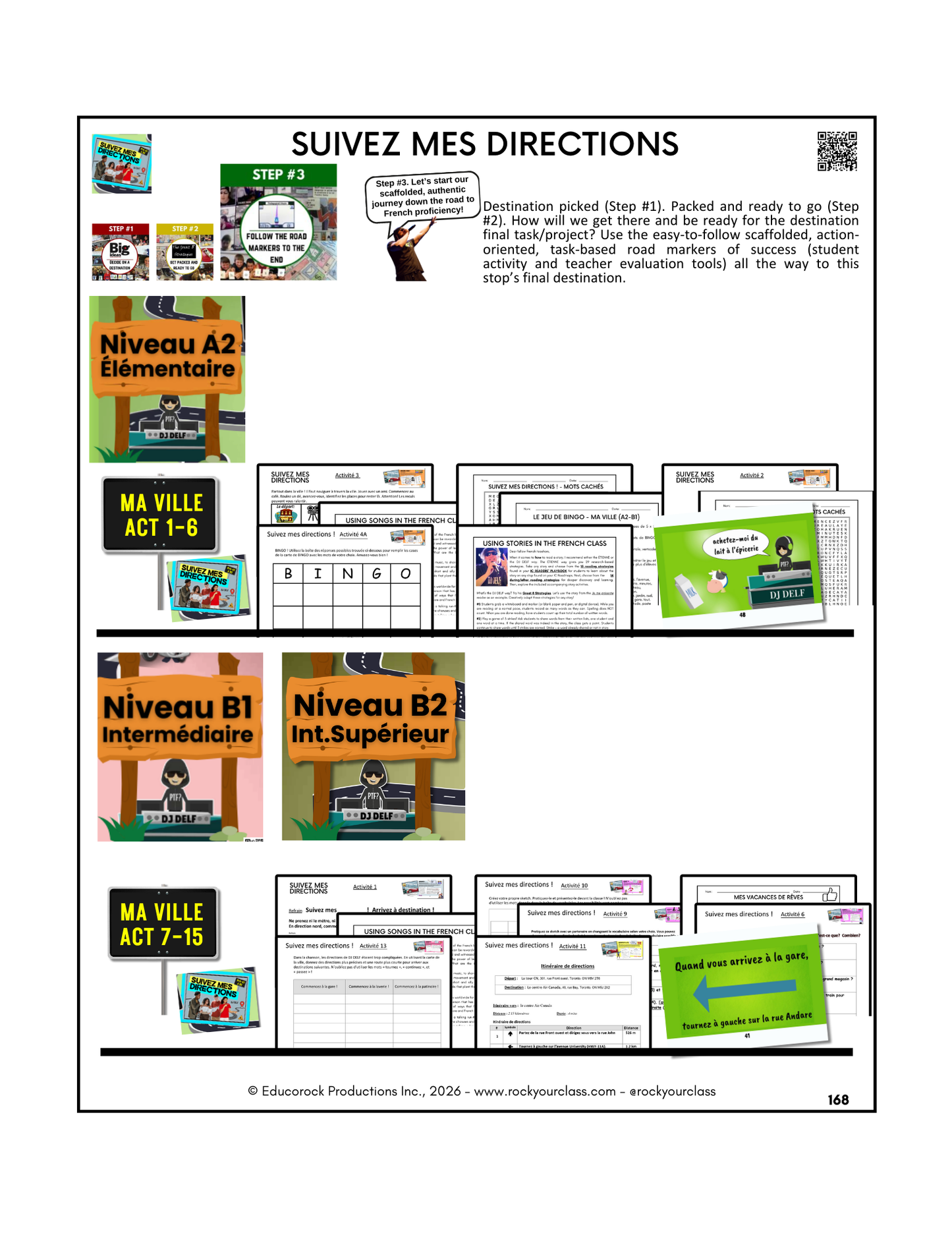 SUIVEZ MES DIRECTIONS (MA VILLE) - INCLUDES FREE SHIPPED READER and FULL FOREVER PLATFORM ACCESS INCLUDED