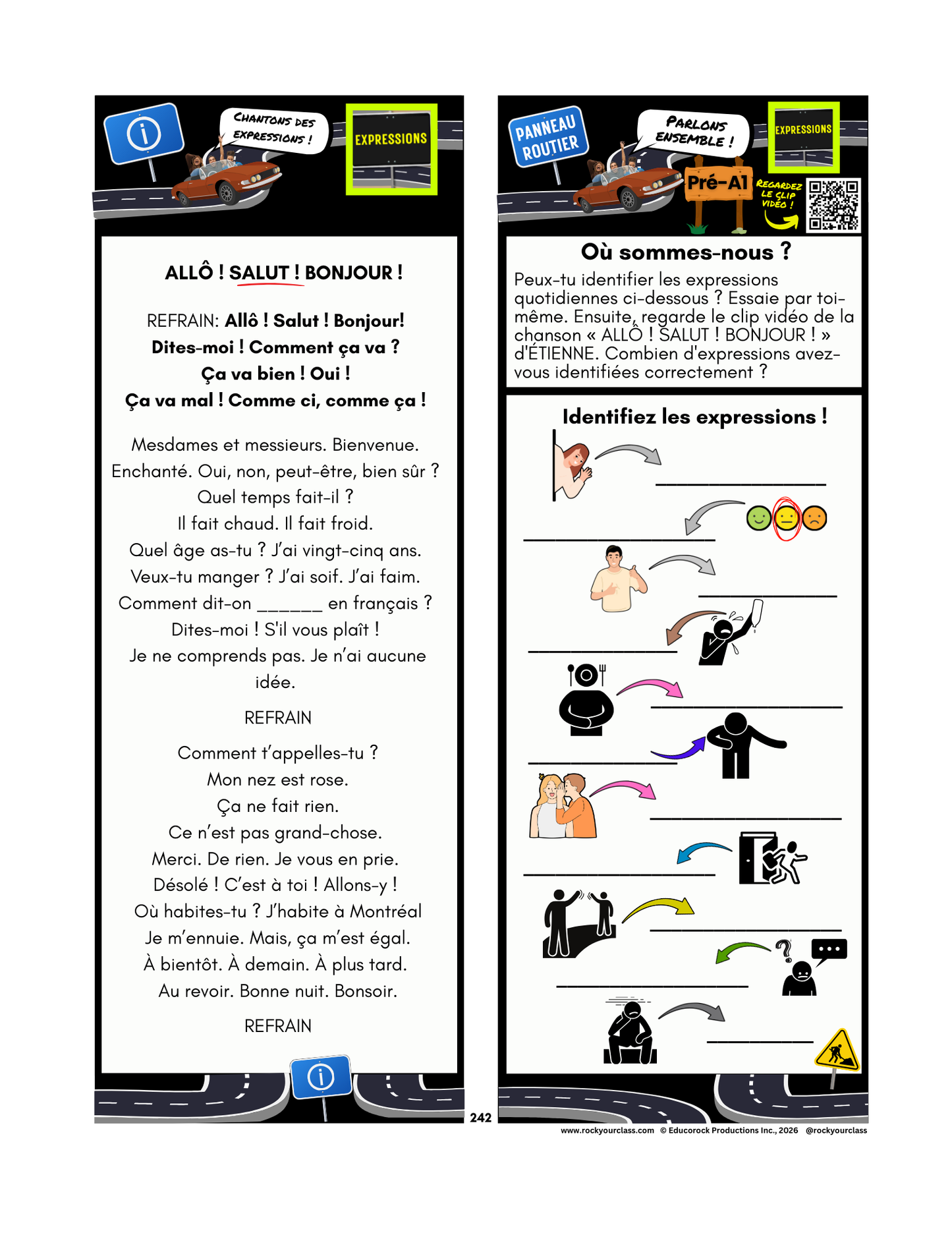 EXPRESSIONS (Pré-A1 beginner to B2 advanced levels) FULL FOREVER RESOURCE PLATFORM ACCESS