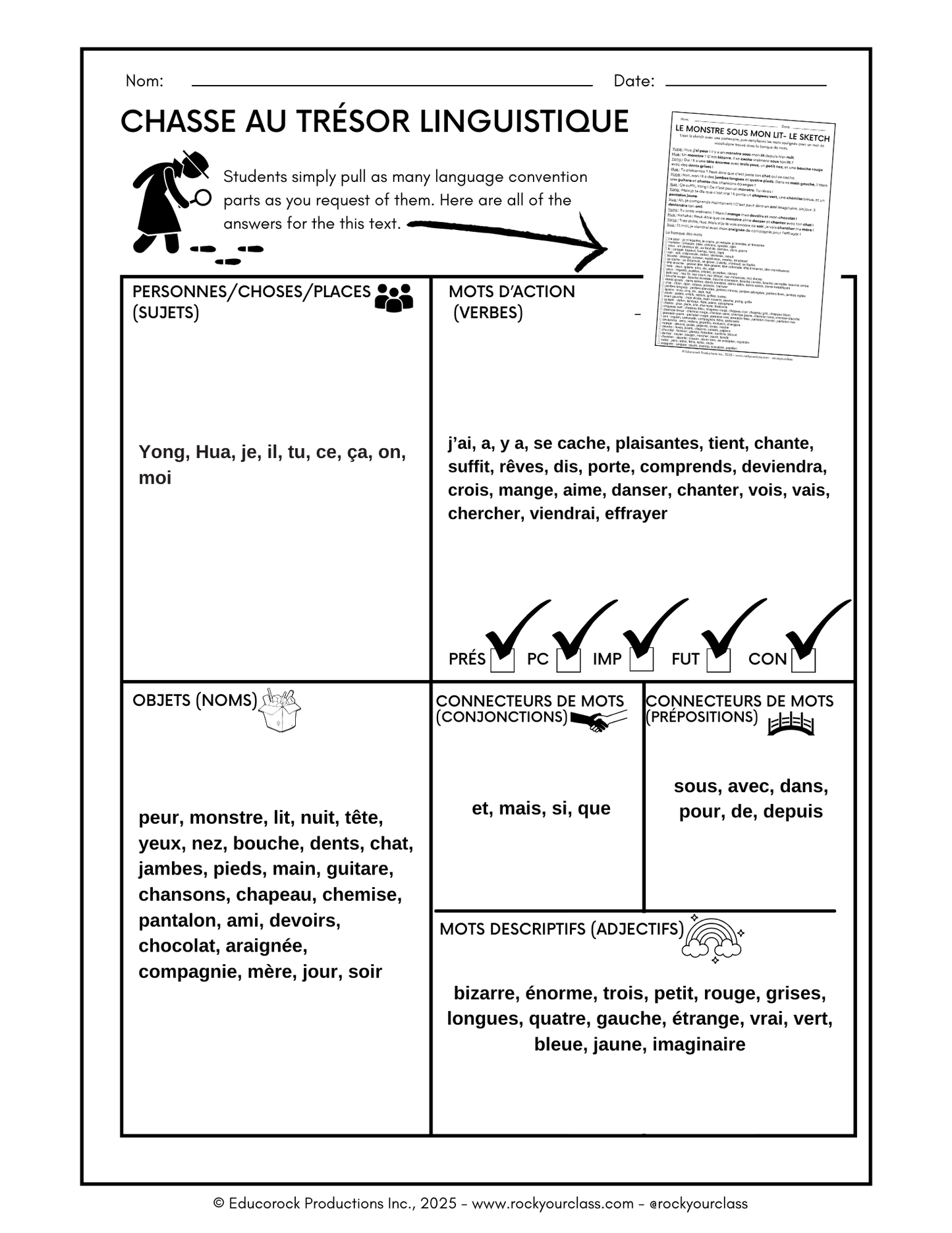 R3 - LE MONSTRE SOUS MON LIT (Pré-A1 beginner to B1 advanced levels) FULL FOREVER RESOURCE PLATFORM ACCESS