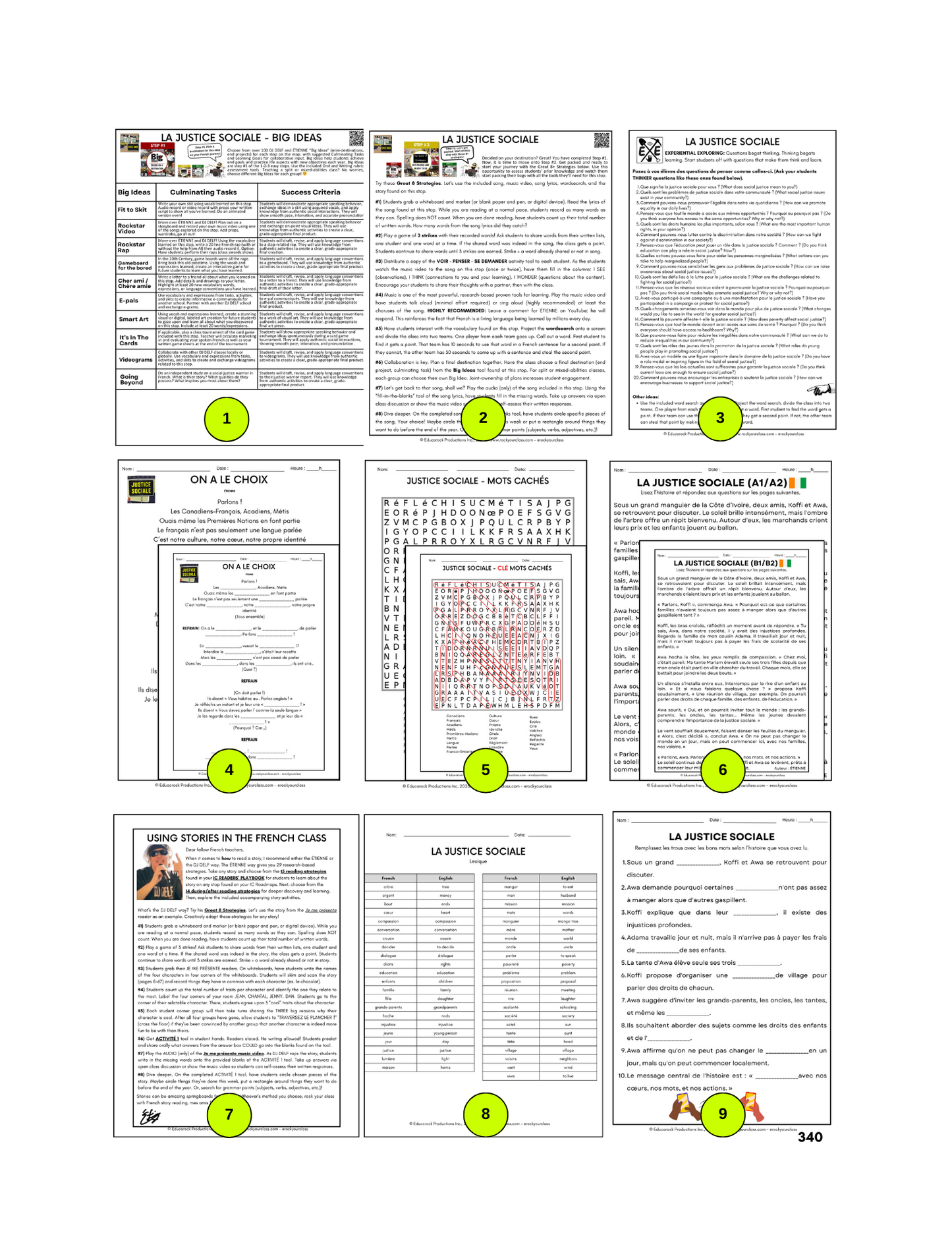 JUSTICE SOCIALE (Pré-A1 beginner to B2 advanced levels) FULL FOREVER RESOURCE PLATFORM ACCESS