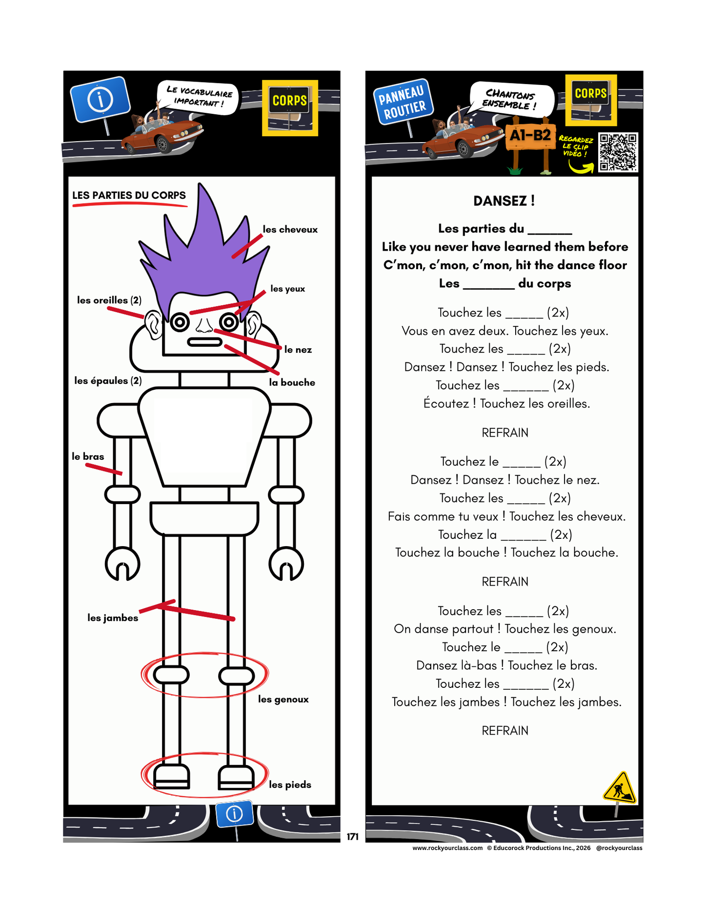 CORPS (Pré-A1 beginner to B2 advanced levels) FULL FOREVER RESOURCE PLATFORM ACCESS