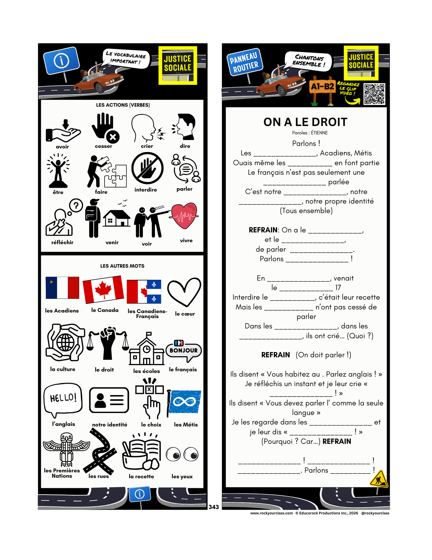 JUSTICE SOCIALE (Pré-A1 beginner to B2 advanced levels) FULL FOREVER RESOURCE PLATFORM ACCESS