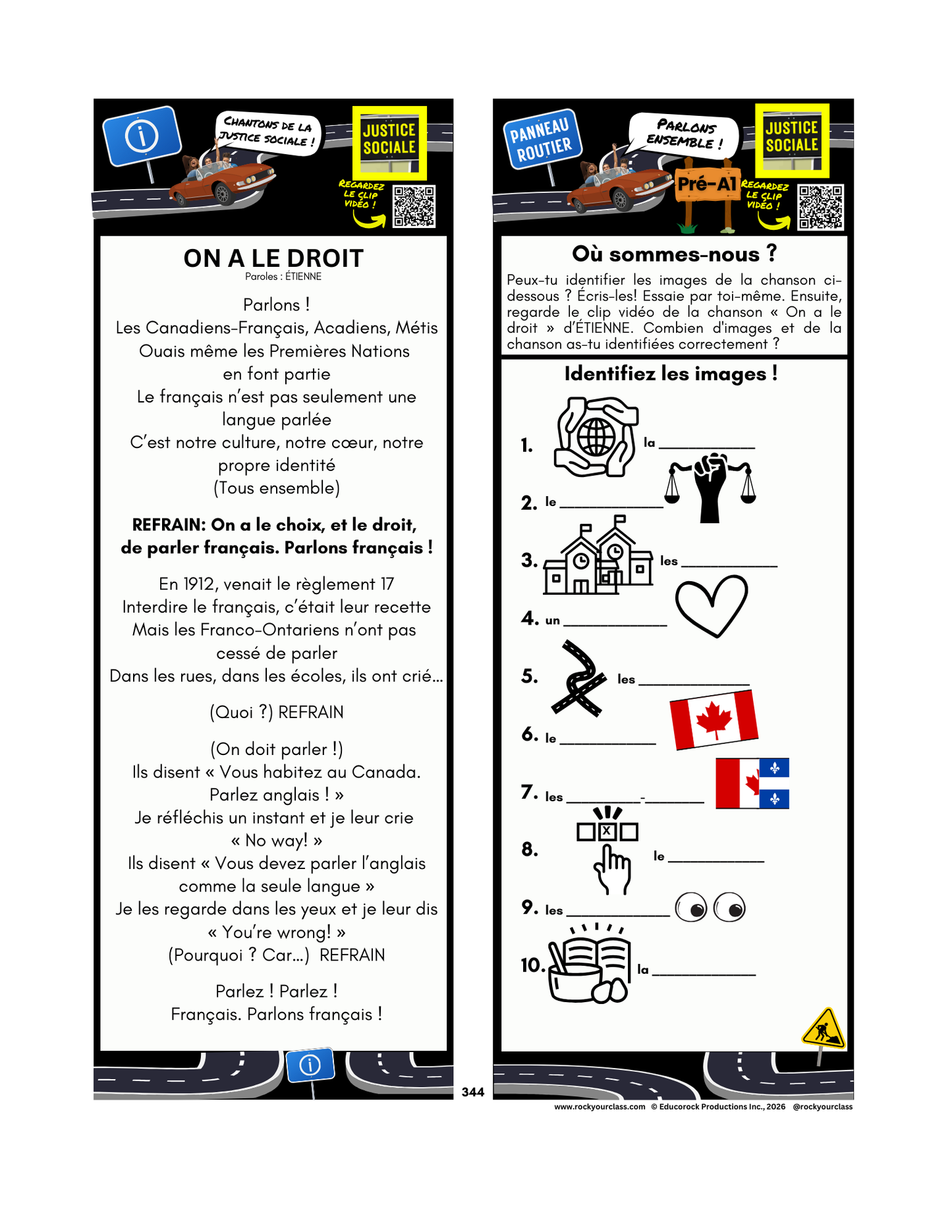 JUSTICE SOCIALE (Pré-A1 beginner to B2 advanced levels) FULL FOREVER RESOURCE PLATFORM ACCESS