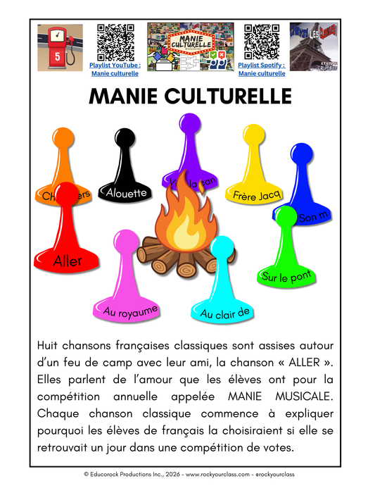 R5 - MANIE CULTURELLE (Pré-A1 beginner to B1 intermediate levels) FULL FOREVER RESOURCE PLATFORM ACCESS