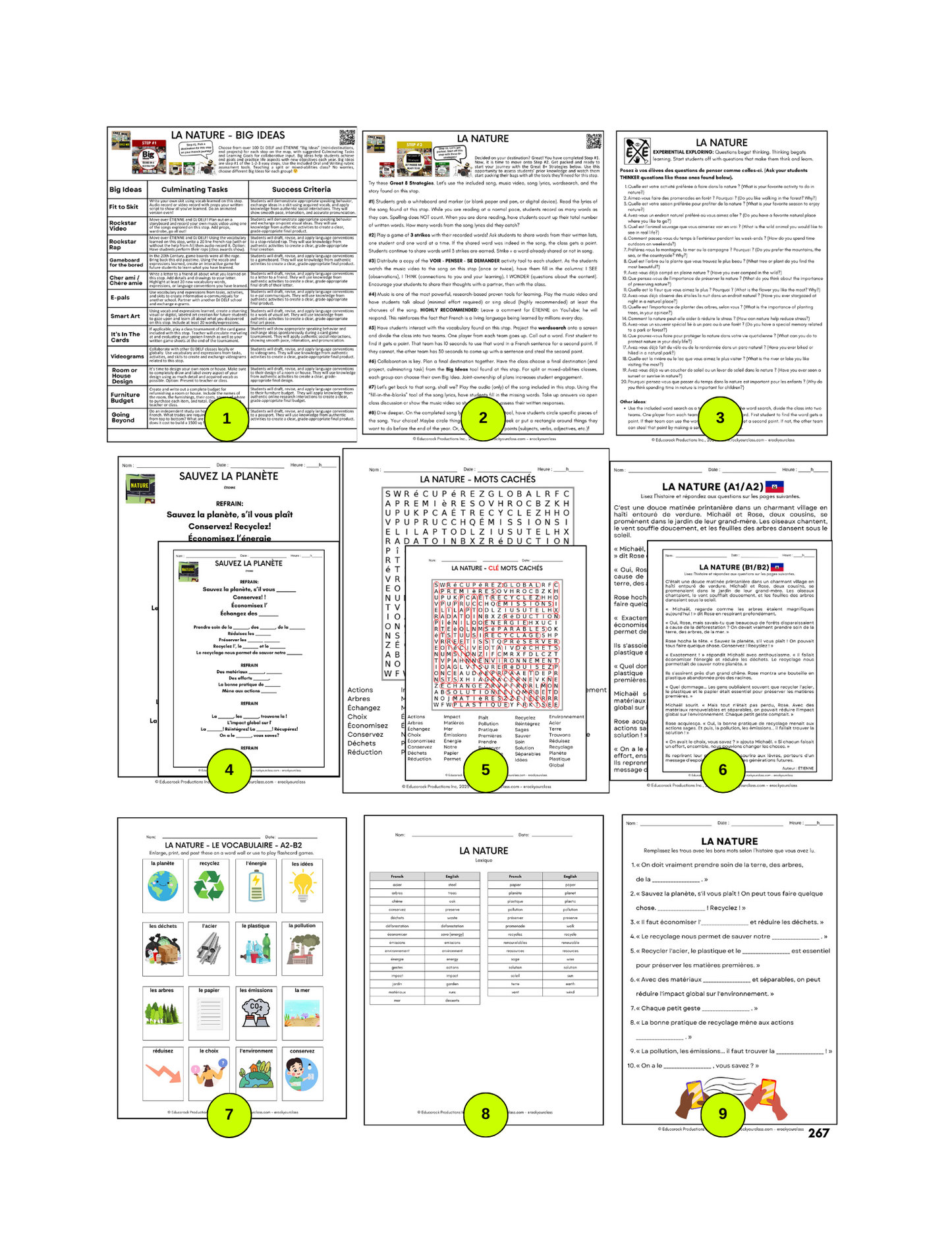 NATURE (Pré-A1 beginner to B2 advanced levels) FULL FOREVER RESOURCE PLATFORM ACCESS