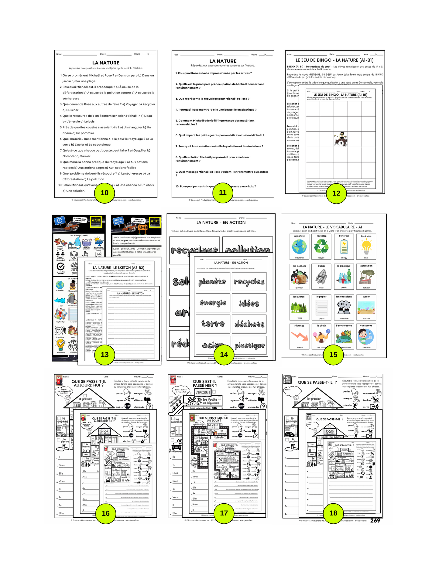 NATURE (Pré-A1 beginner to B2 advanced levels) FULL FOREVER RESOURCE PLATFORM ACCESS