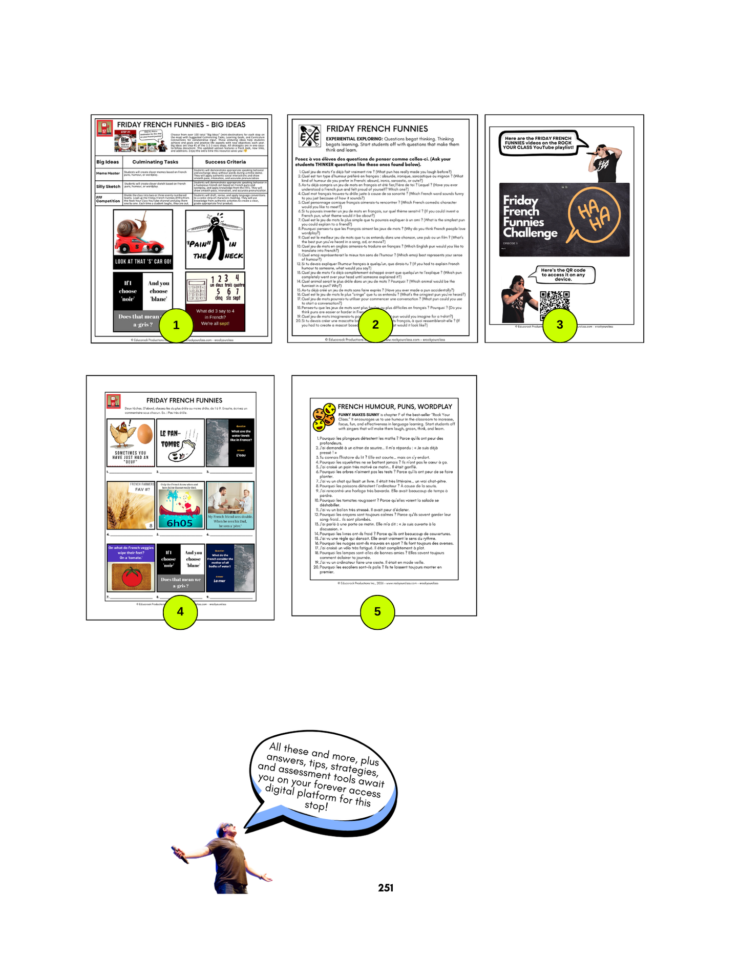 R17 - FRIDAY FRENCH FUNNIES (Pré-A1 beginner to B1 intermediate levels) FULL FOREVER RESOURCE PLATFORM ACCESS