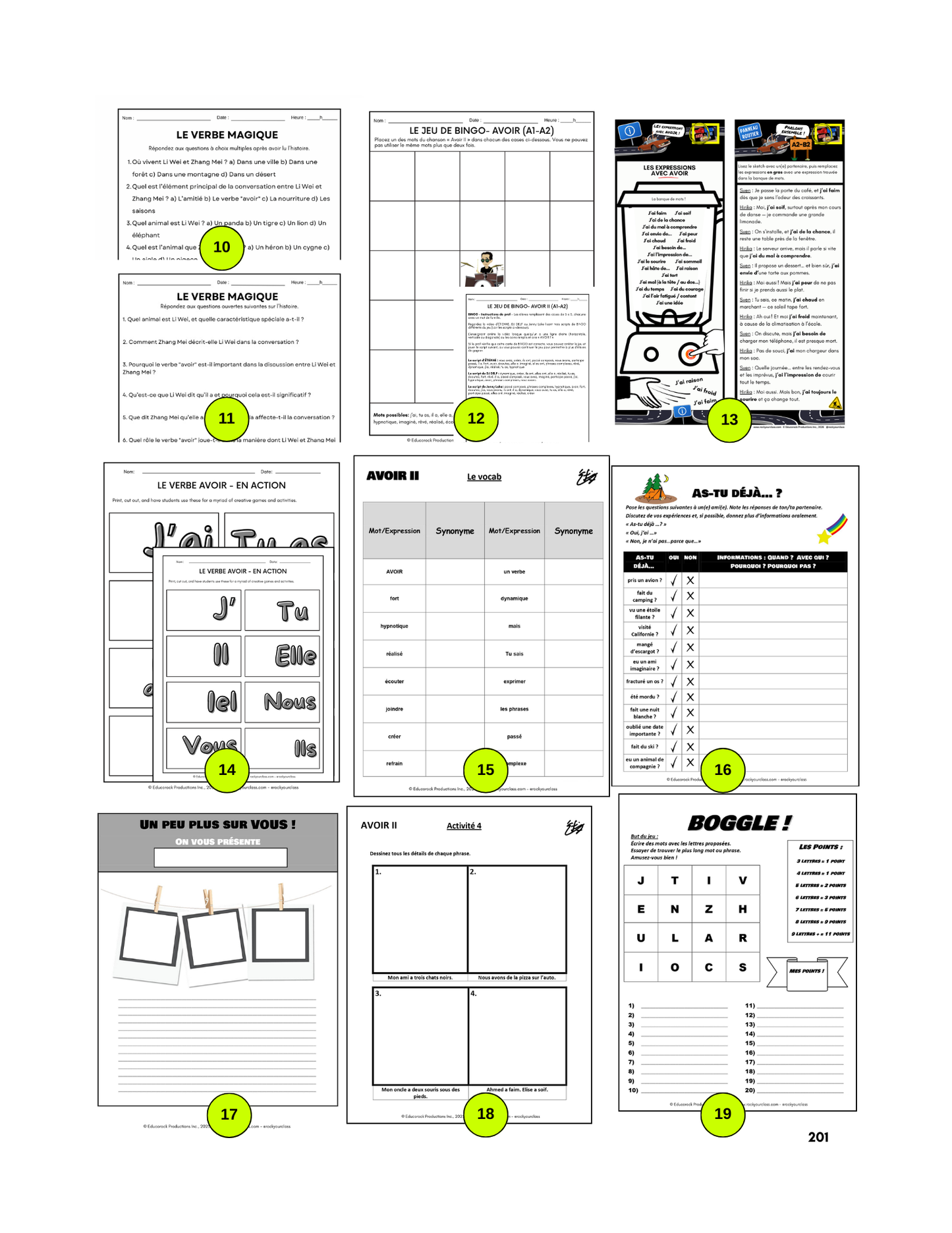 AVOIR (Pré-A1 beginner to B2 advanced levels) FULL FOREVER RESOURCE PLATFORM ACCESS