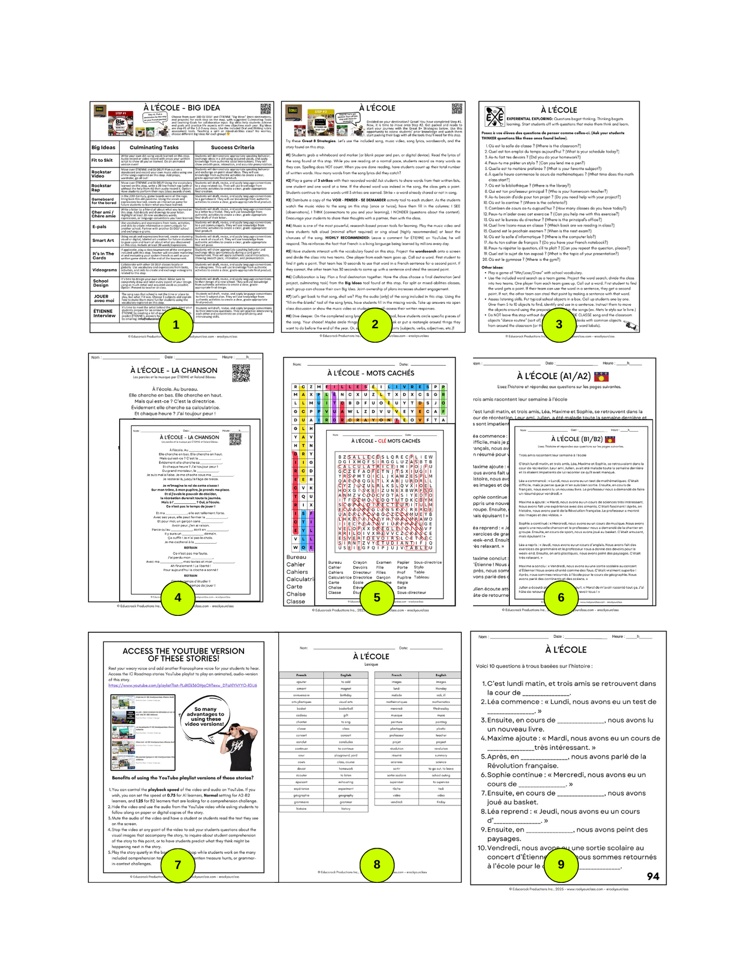 ÉCOLE (Pré-A1 beginner to B2 advanced levels) FULL FOREVER RESOURCE PLATFORM ACCESS