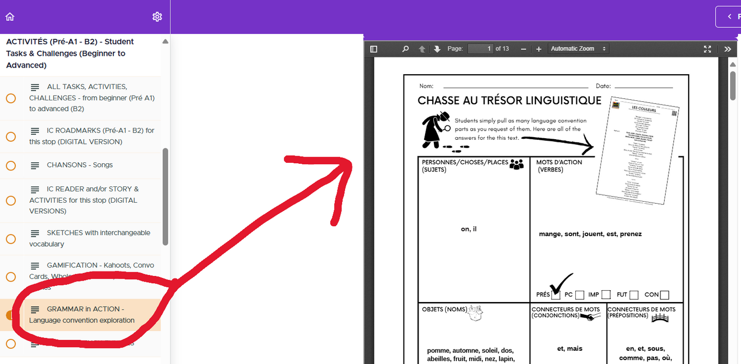 COULEURS (Pré-A1 beginner to B2 advanced levels) FULL FOREVER RESOURCE PLATFORM ACCESS