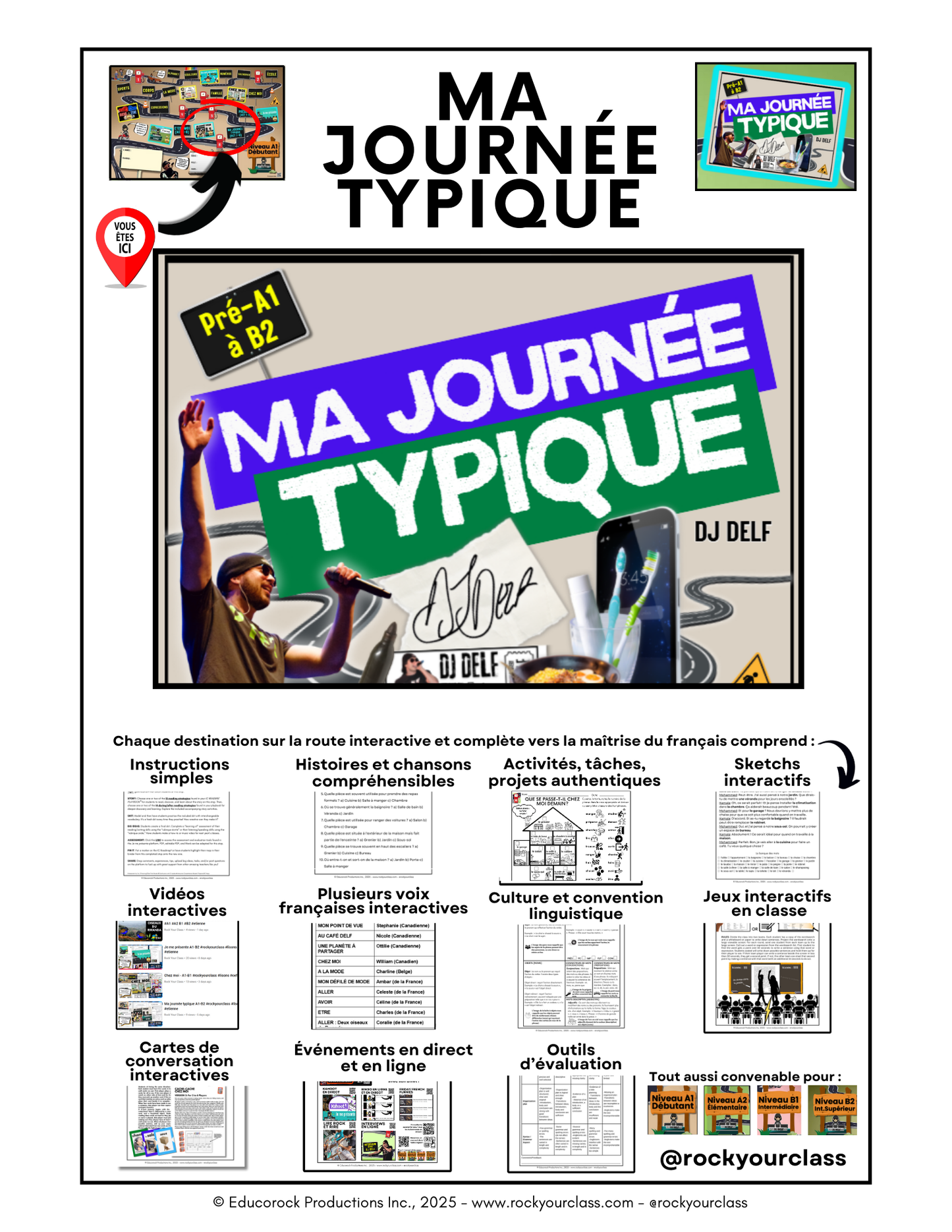 MA JOURNÉE TYPIQUE - INCLUDES FREE SHIPPED READER and FULL FOREVER PLATFORM ACCESS INCLUDED