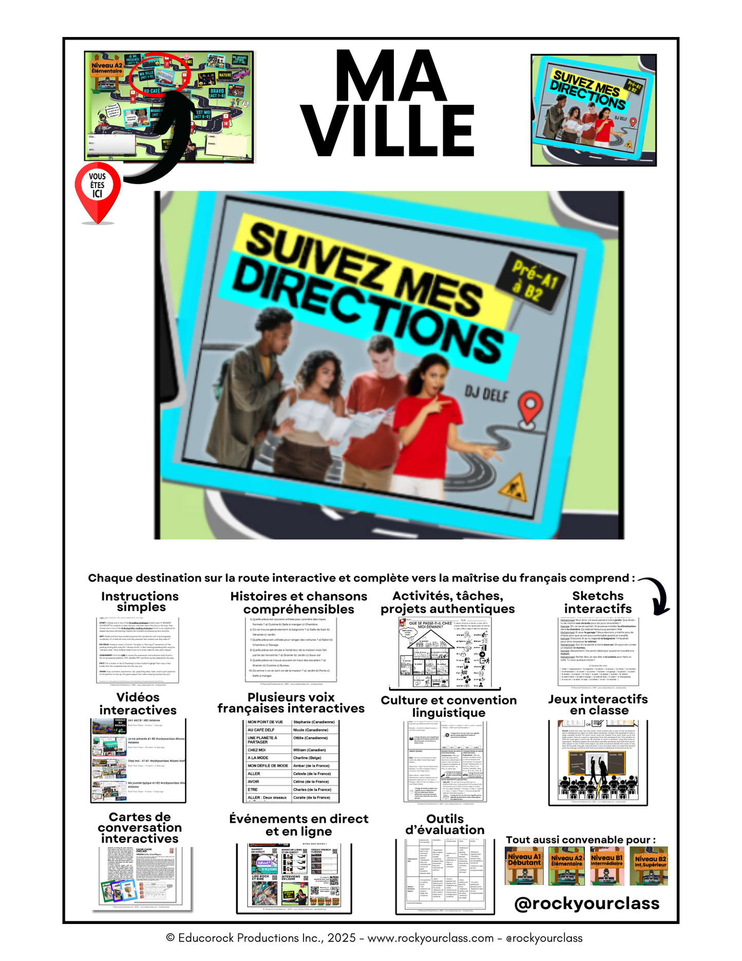 SUIVEZ MES DIRECTIONS (MA VILLE) - INCLUDES FREE SHIPPED READER and FULL FOREVER PLATFORM ACCESS INCLUDED