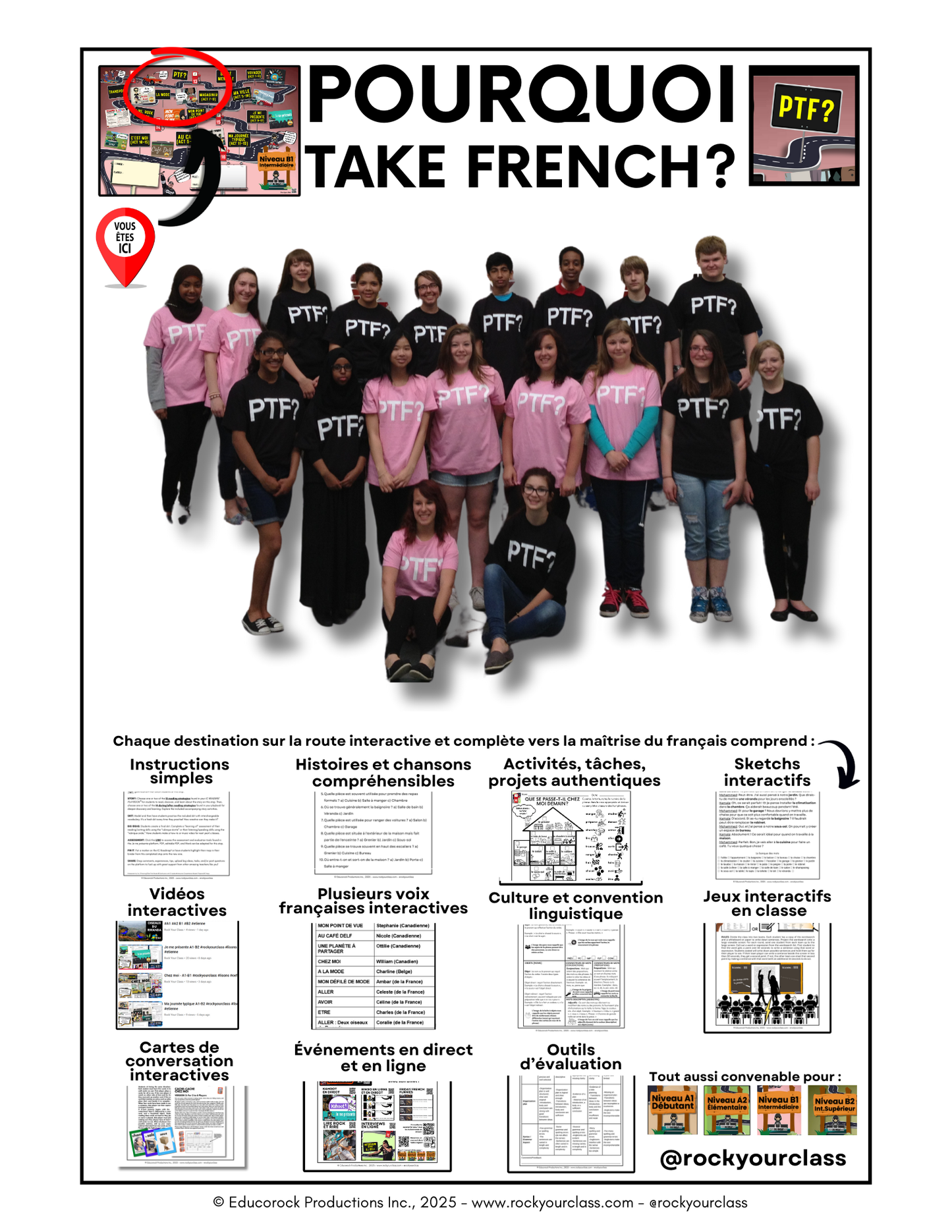 POURQUOI TAKE FRENCH? (Pré-A1 beginner to B2 advanced levels) FULL FOREVER RESOURCE PLATFORM ACCESS