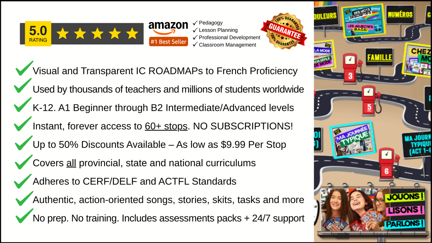 IC ROADMAPs to French Proficiency. PDF-only. Each stop sold separately for low as $9.99 each.