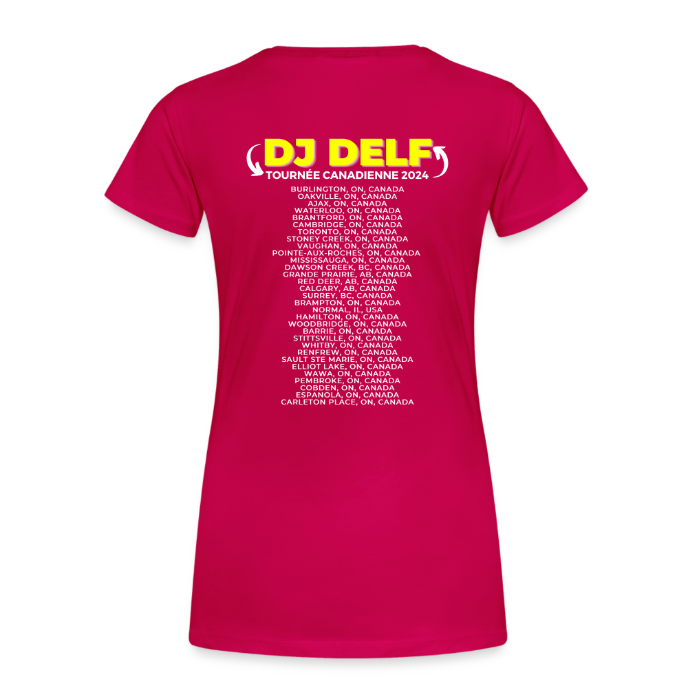 DJ DELF - 2024 Canadian Tour Rock Shirt - dark pink