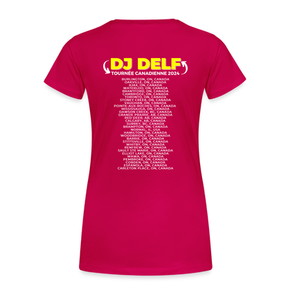 DJ DELF - 2024 Canadian Tour Rock Shirt - dark pink