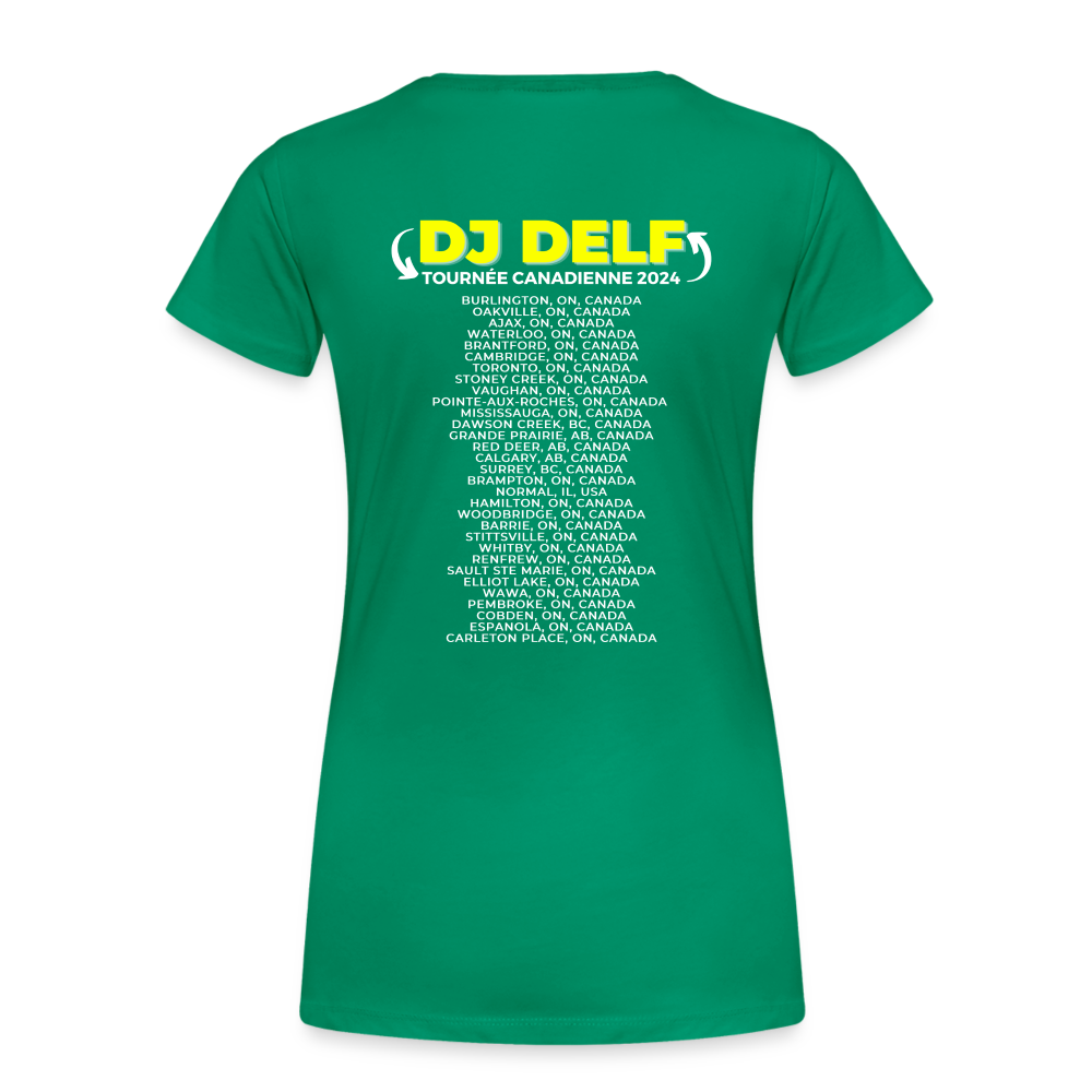 DJ DELF - 2024 Canadian Tour Rock Shirt - kelly green