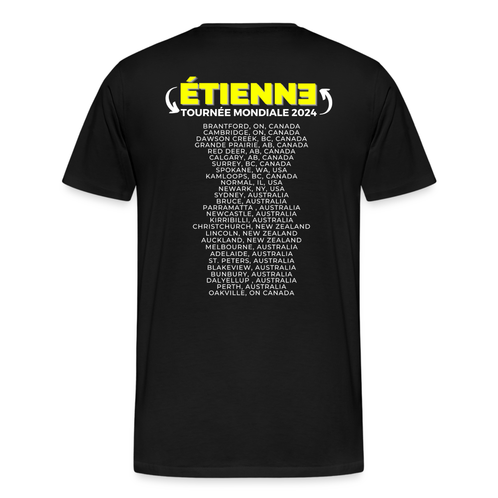 ÉTIENNE - 2024 World Tour Men's Sizes Rock T-shirt - black