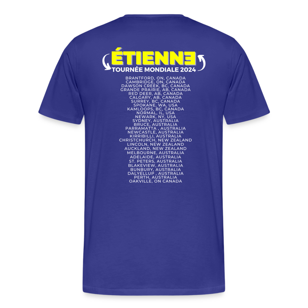 ÉTIENNE - 2024 World Tour Men's Sizes Rock T-shirt - royal blue