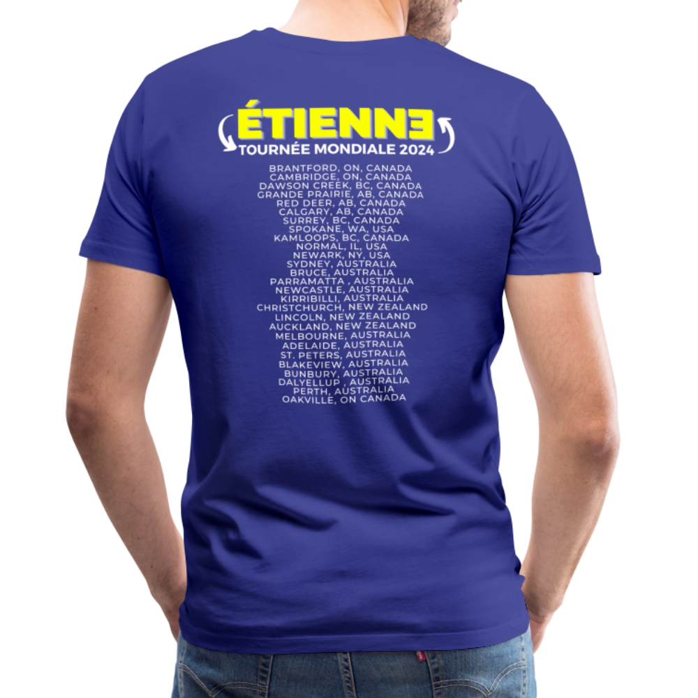 ÉTIENNE - 2024 World Tour Men's Sizes Rock T-shirt - royal blue