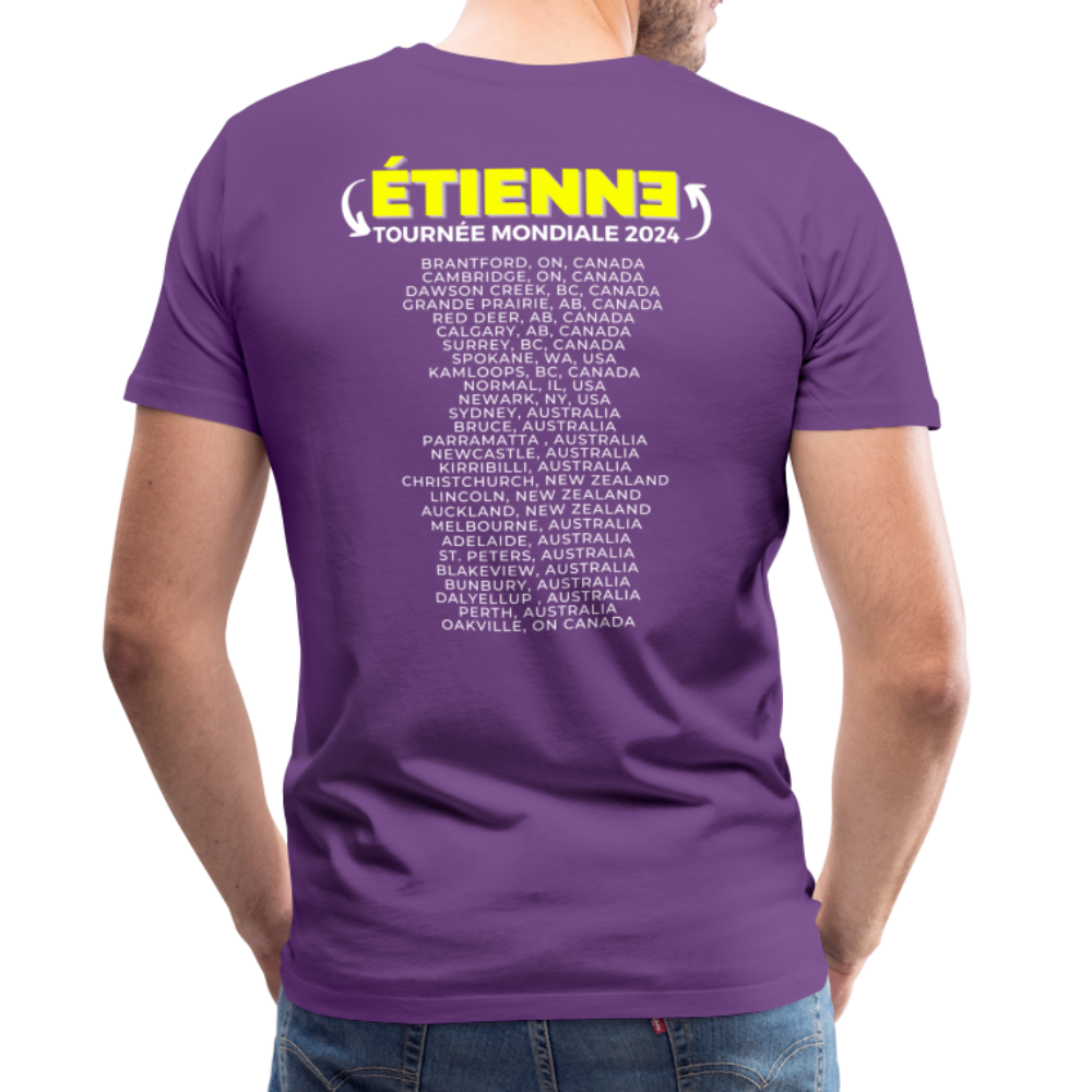 ÉTIENNE - 2024 World Tour Men's Sizes Rock T-shirt - purple