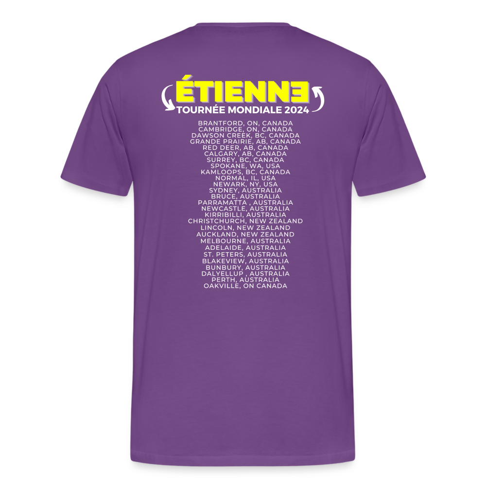 ÉTIENNE - 2024 World Tour Men's Sizes Rock T-shirt - purple