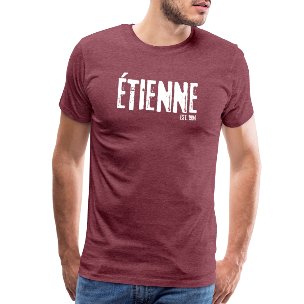 ÉTIENNE - 2024 World Tour Men's Sizes Rock T-shirt - heather burgundy